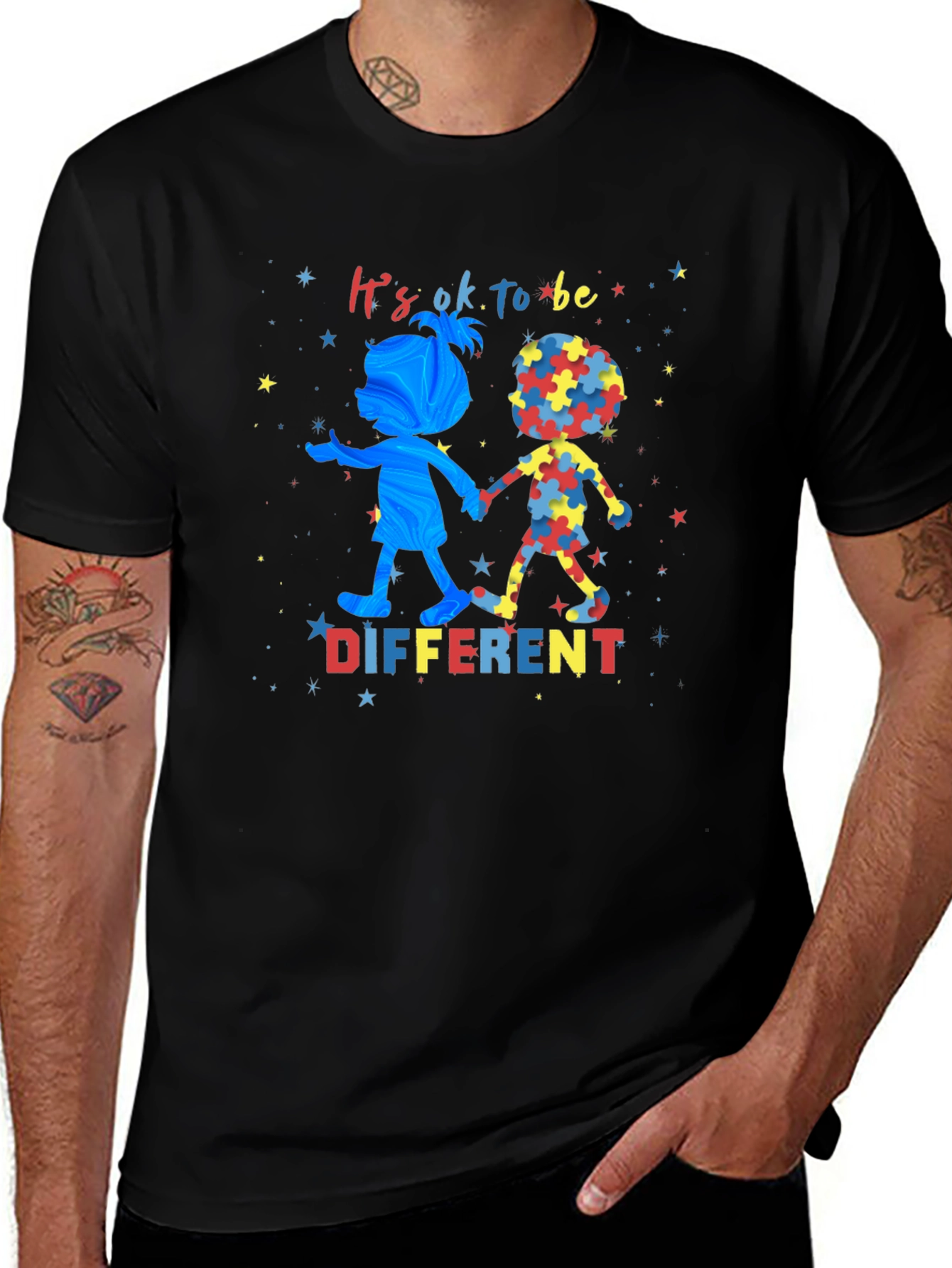 Variant 24 of Autism Awareness T-Shirt: It's Ok To Be Different