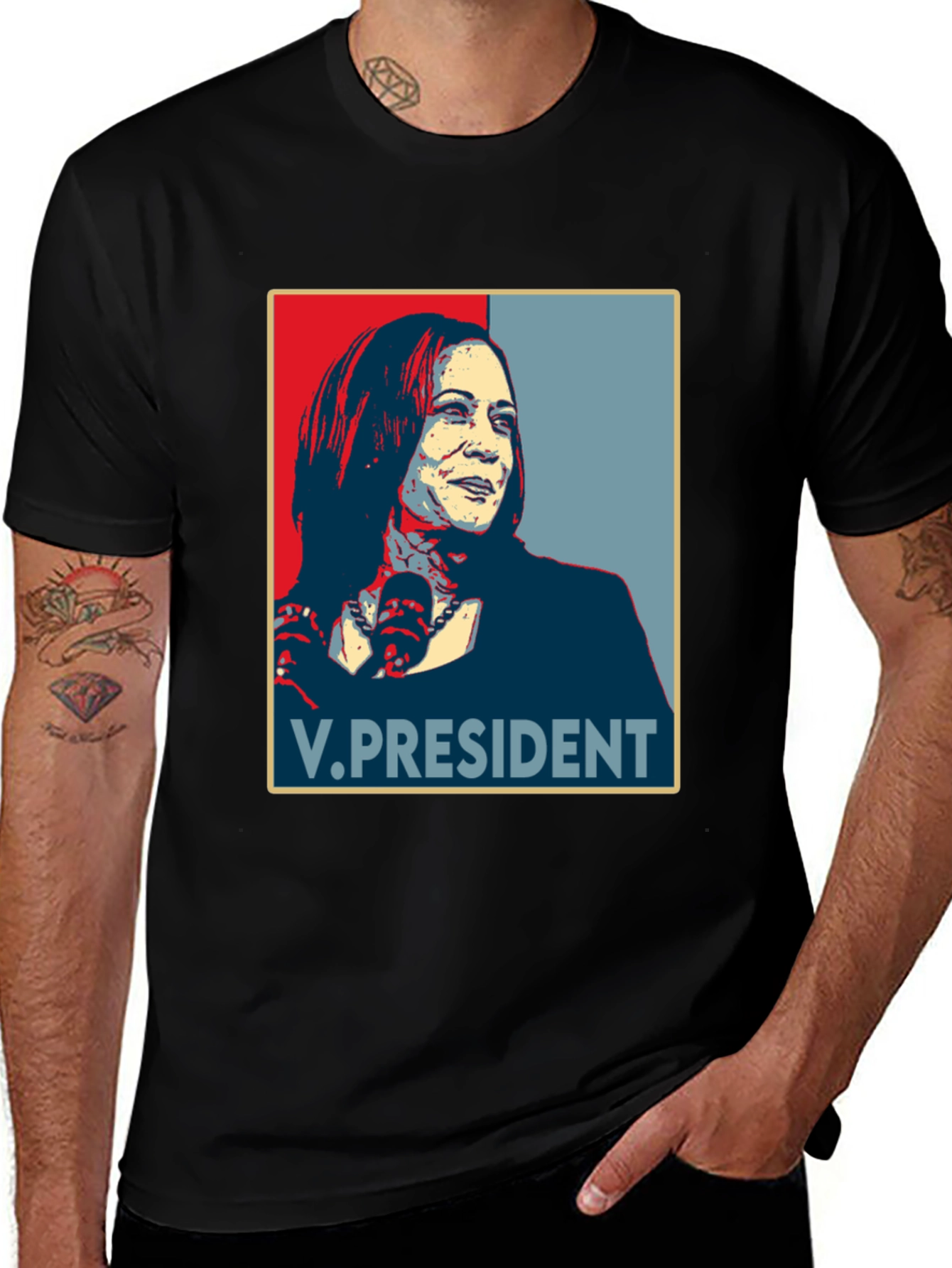 Variant 21 of V. President Graphic Tee - Political Statement Shirt