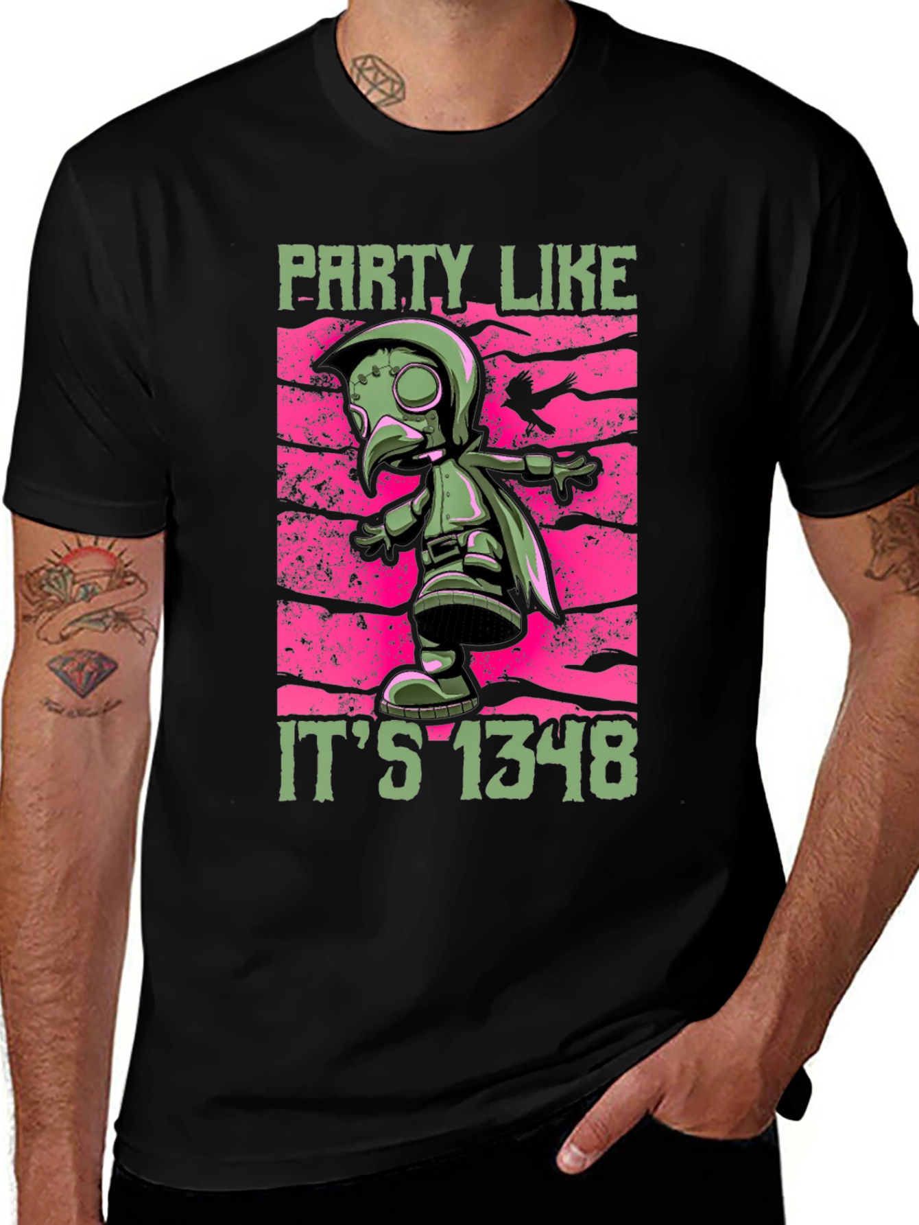 Variant 18 of Party Like It's 1348 Plague Doctor T-Shirt