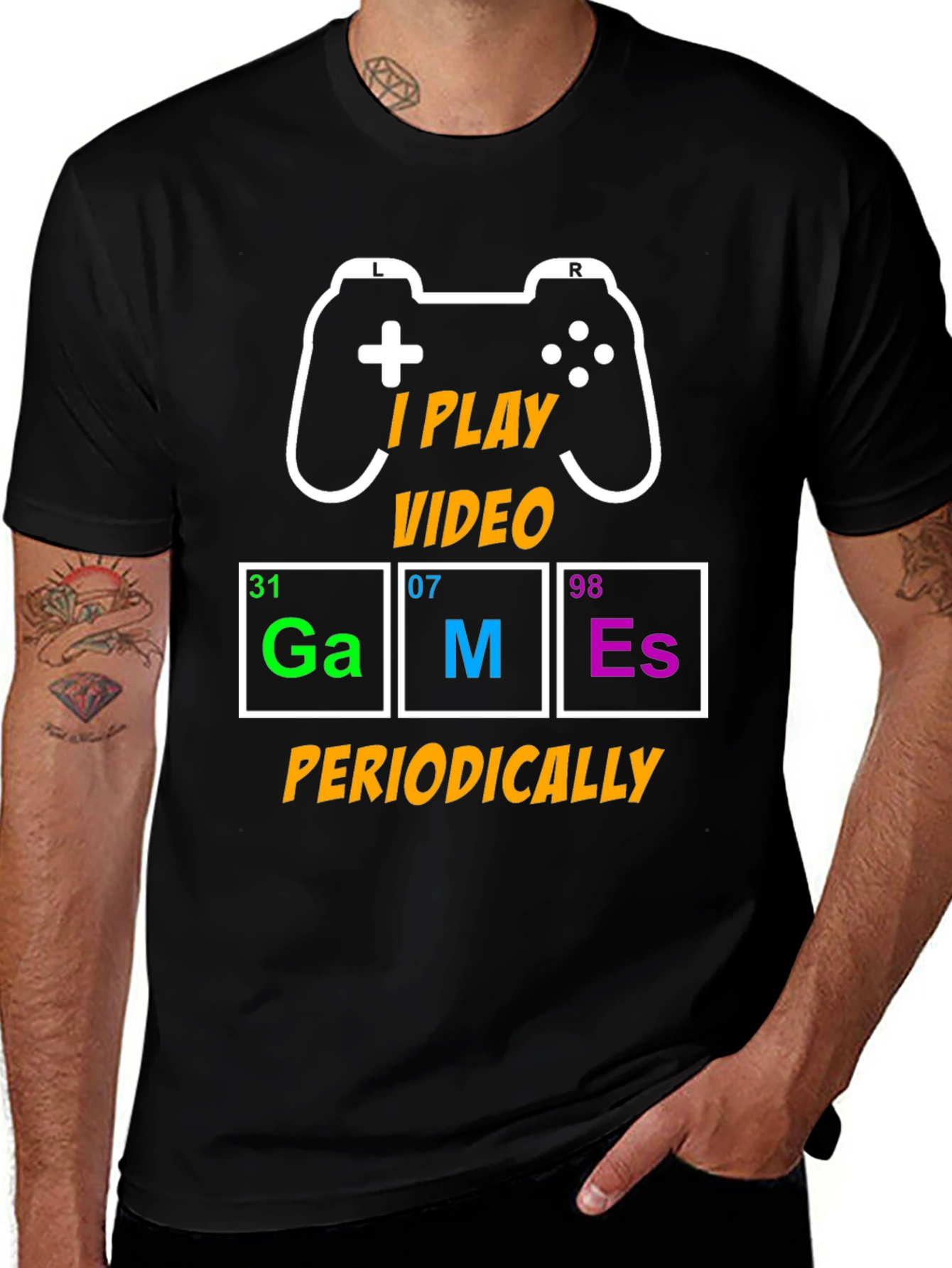 Variant 8 of I Play Video Games Periodically T-Shirt