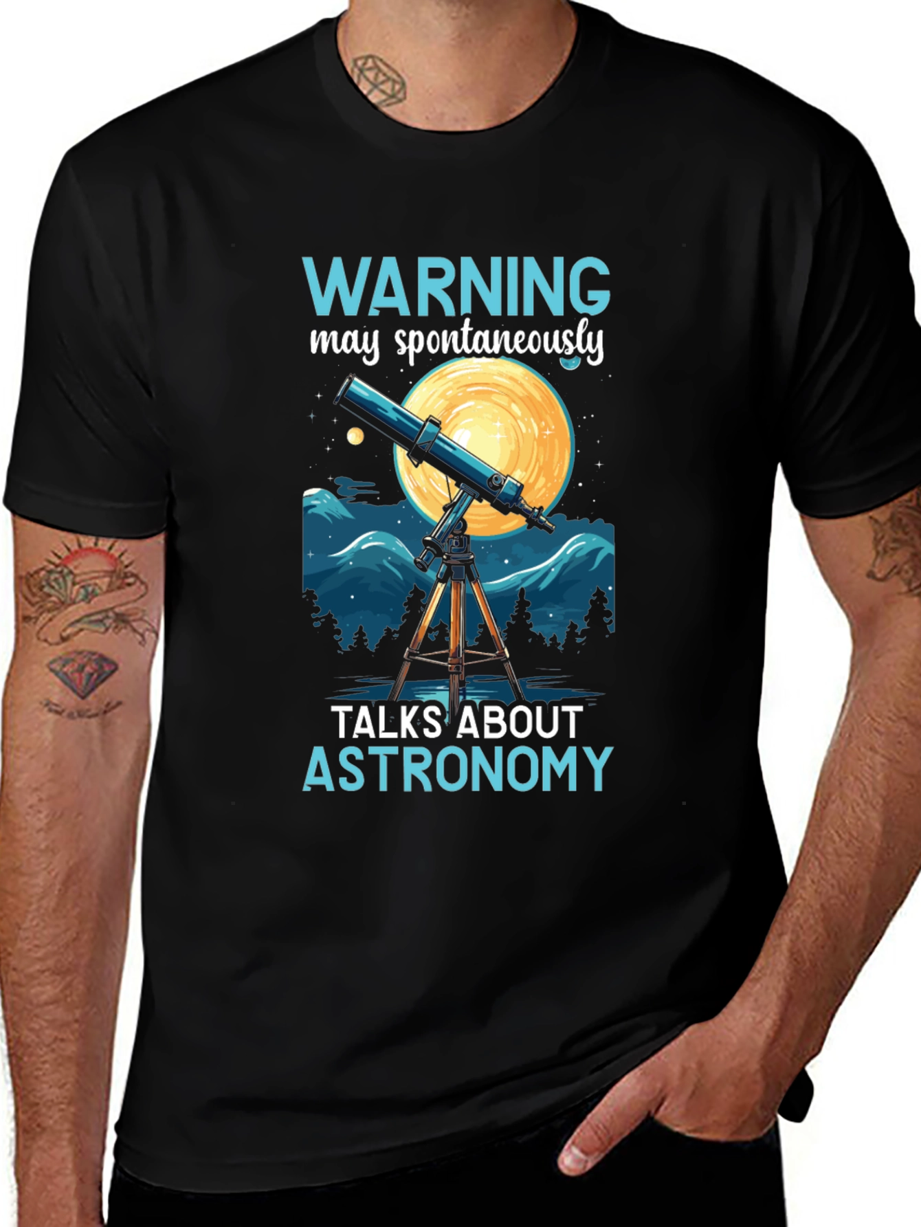 Variant 28 of Astronomy Lover T-Shirt - Warning May Spontaneously Talk About Astronomy