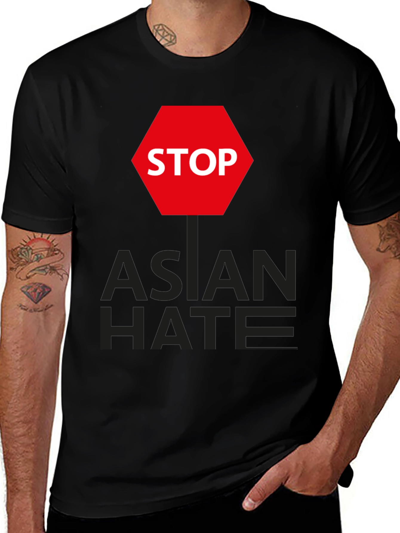Variant 16 of Stop Asian Hate Graphic T-Shirt