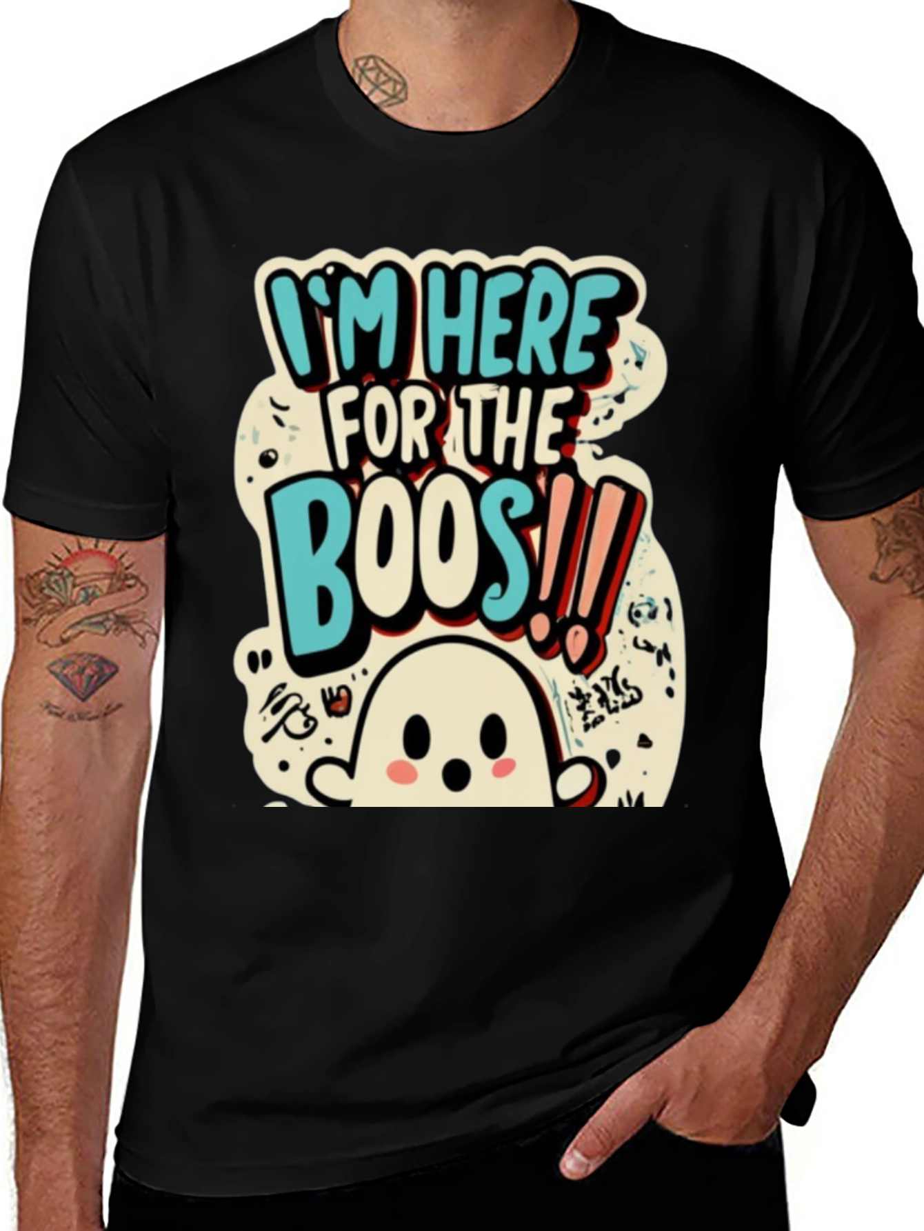 I'm Here for the Boos Halloween Graphic Tee