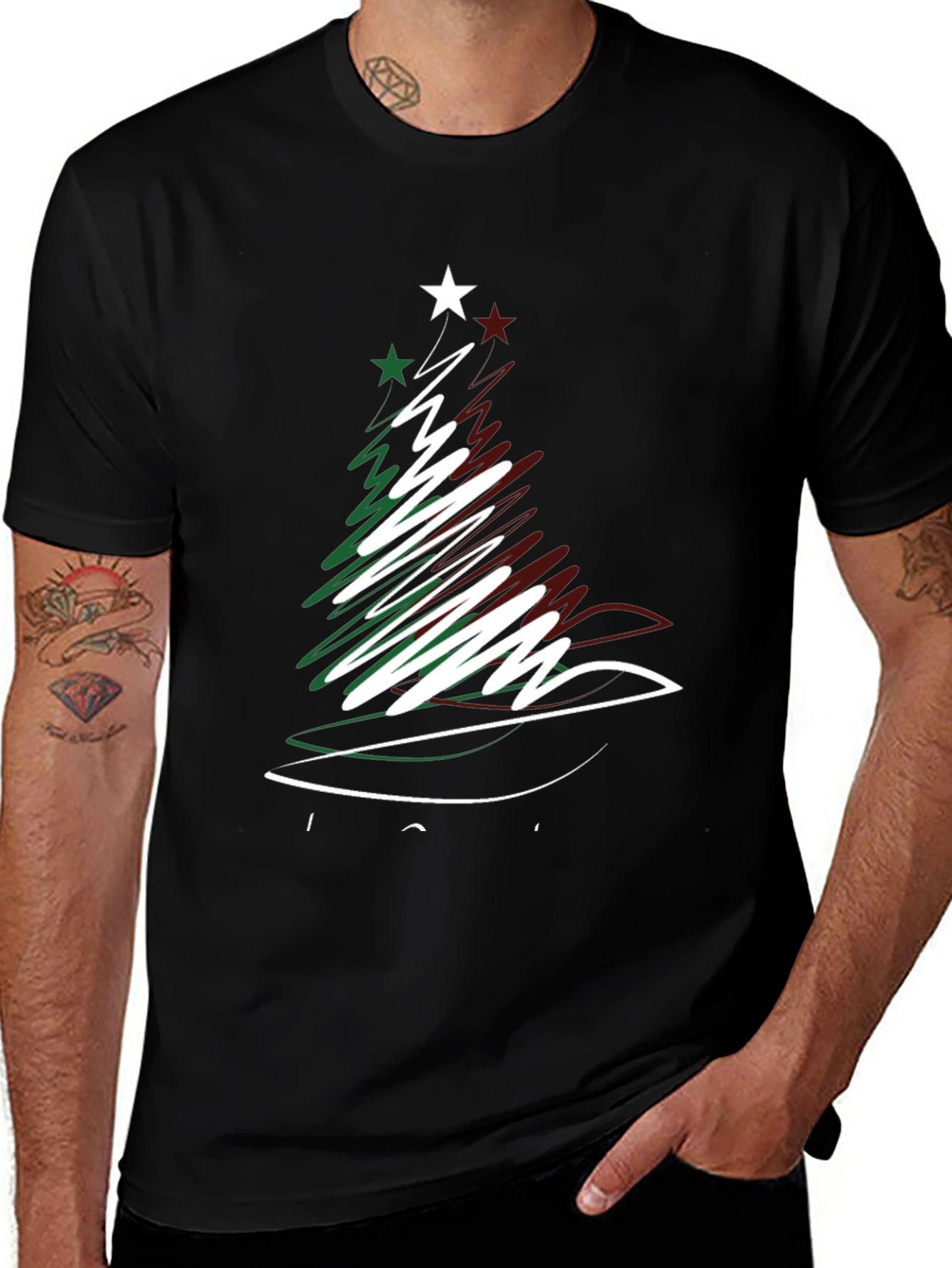 Christmas Tree Scribble Tee - Holiday Style