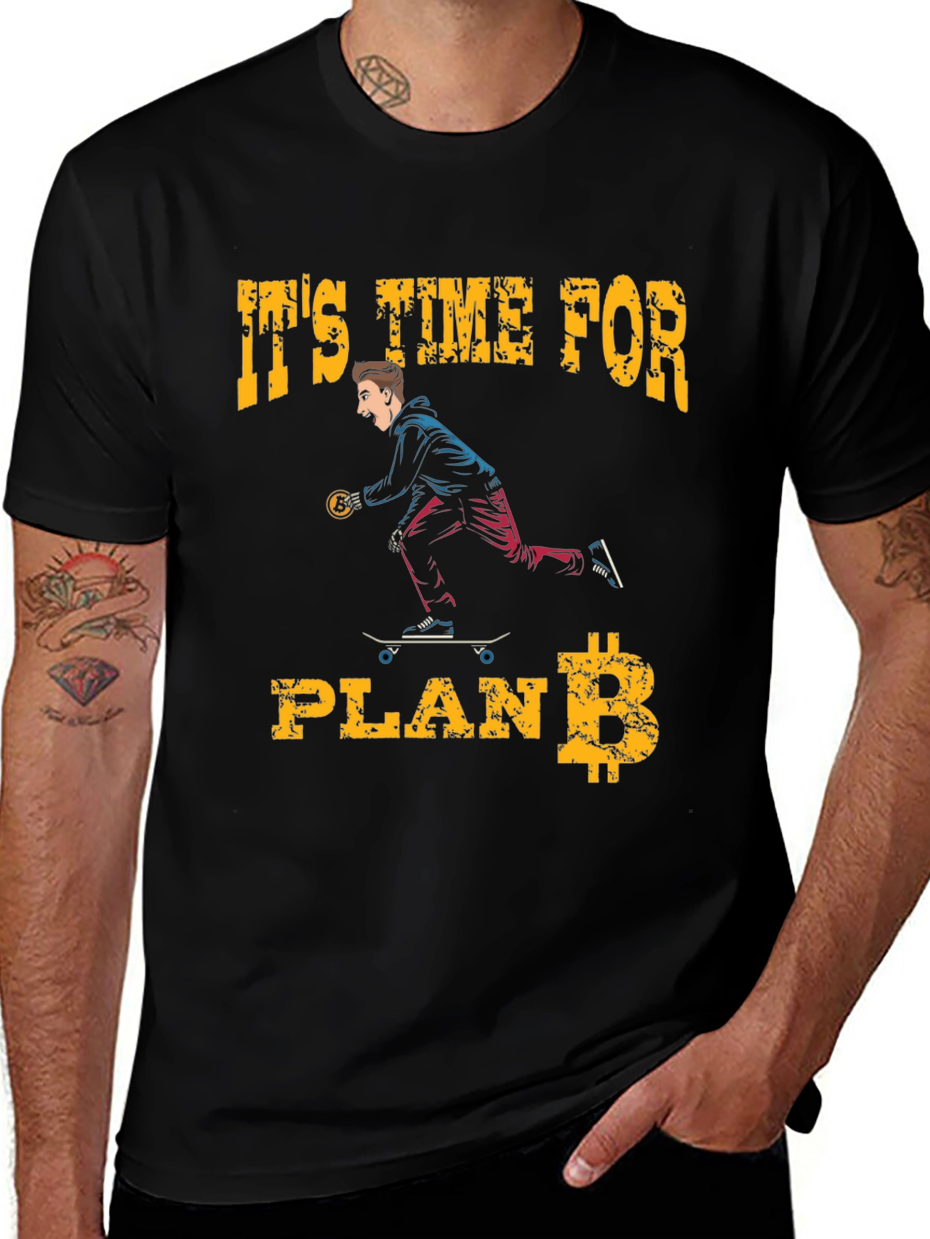 Variant 16 of It's Time for Plan B Bitcoin T-Shirt
