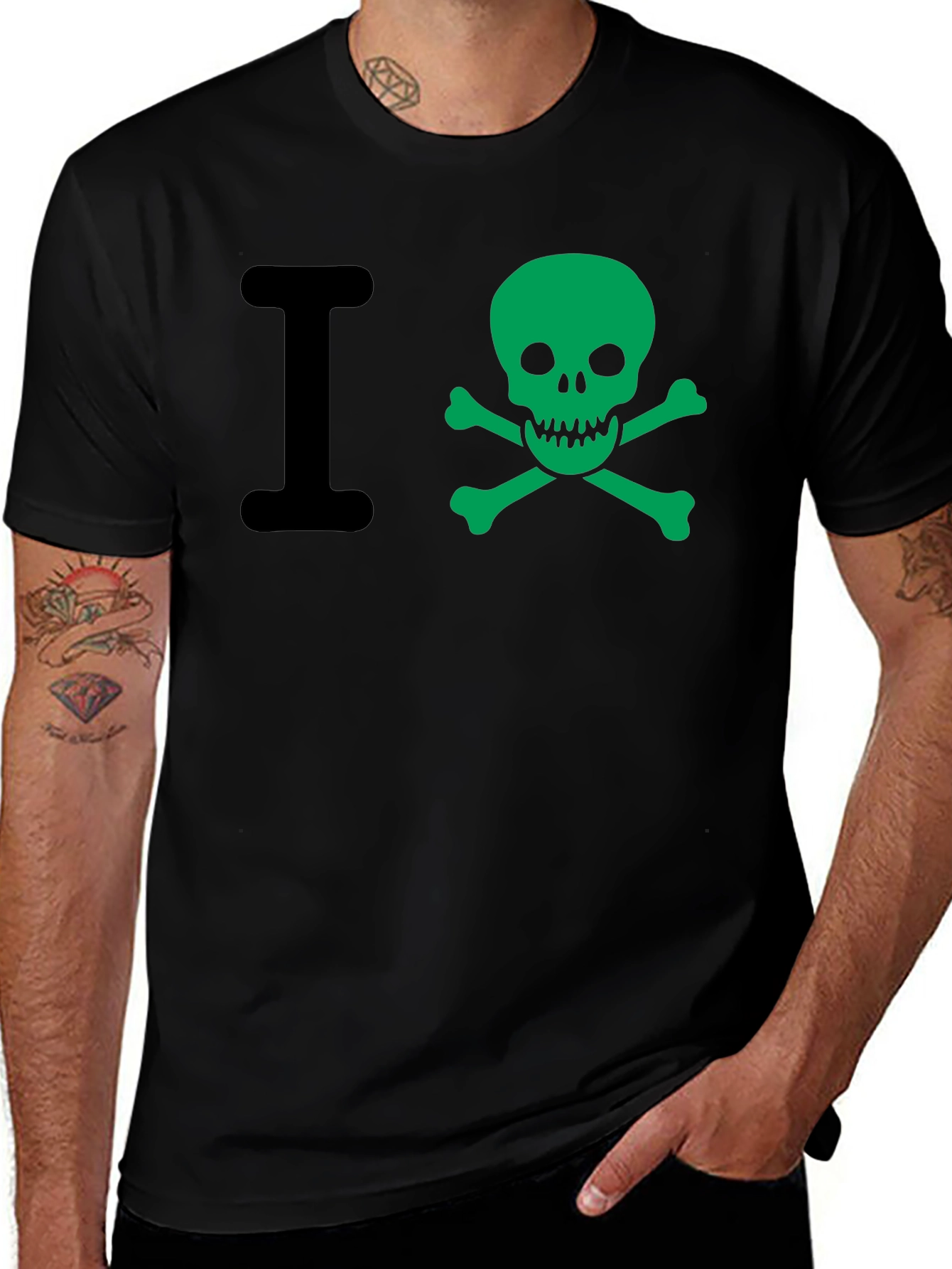 Variant 16 of I Love Skull T-Shirt - Men's Graphic Tee