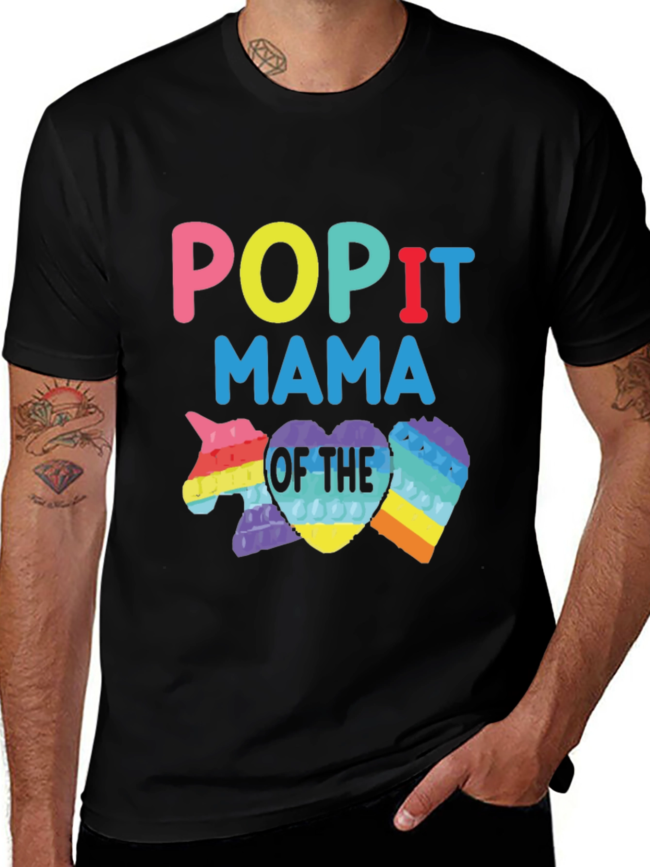 Variant 20 of Pop It Mama T-Shirt Colorful Design Novelty Tee