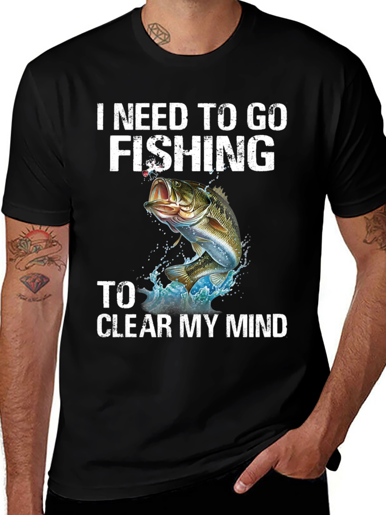 Variant 19 of Fishing T-Shirt - Clear My Mind