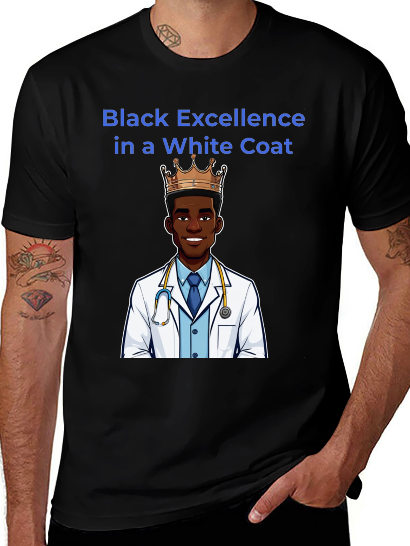 Variant 14 of Black Excellence Doctor T-Shirt