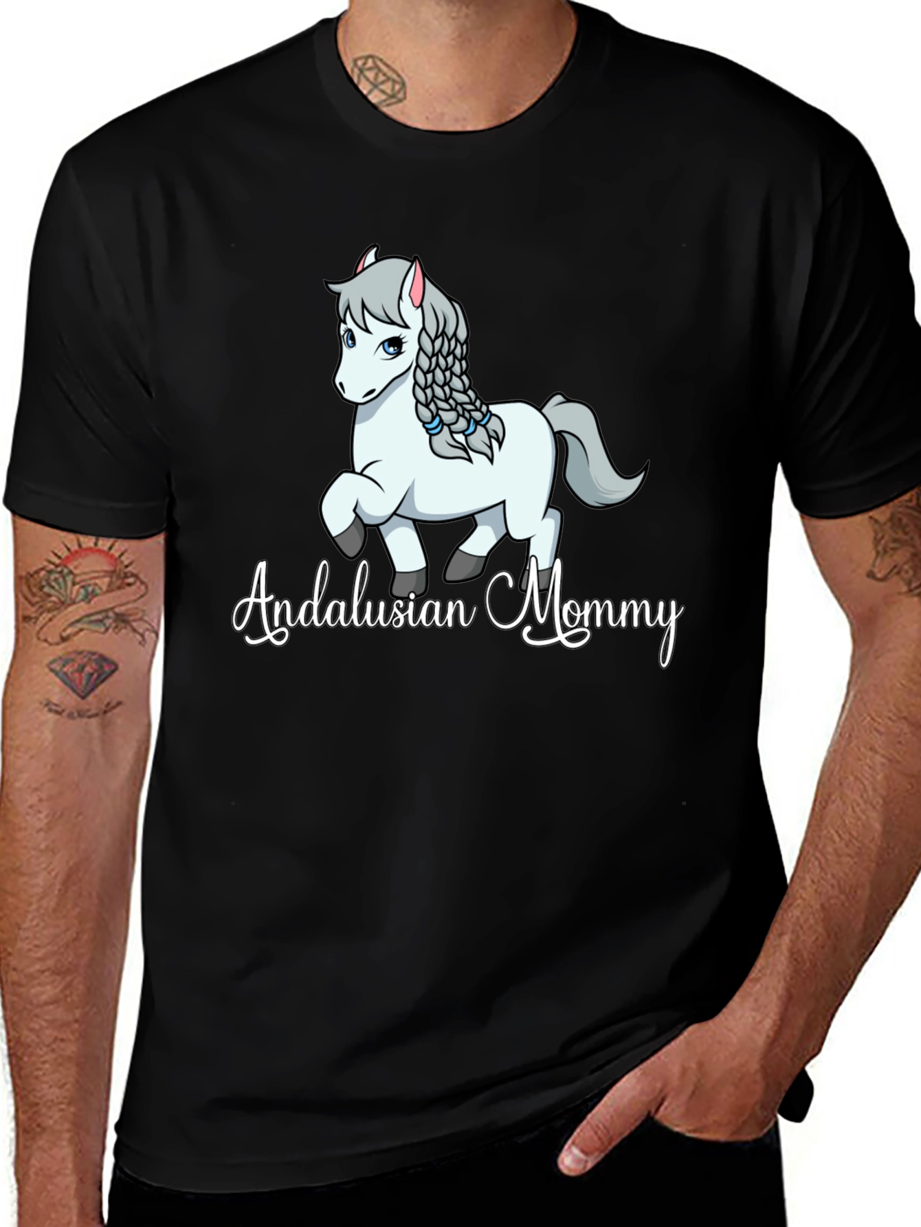 Andalusian Mommy Horse Graphic T-Shirt