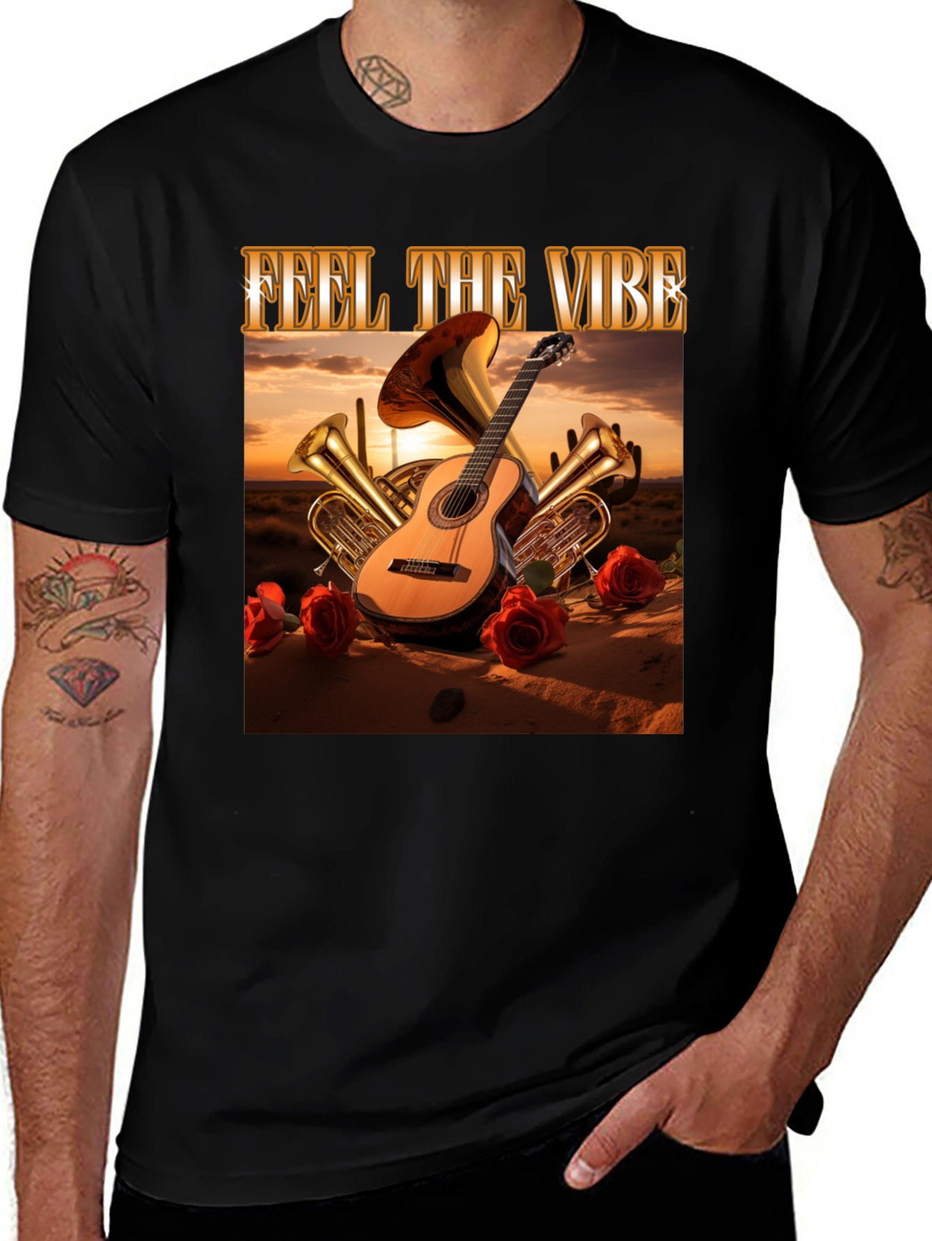 Variant 6 of Feel the Vibe Music T-Shirt