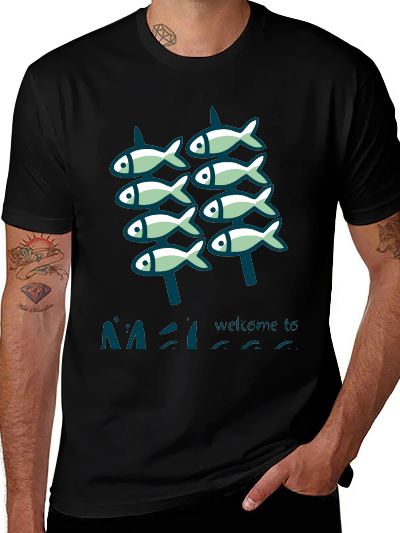Variant 28 of Fish Graphic T-Shirt - Unique Design