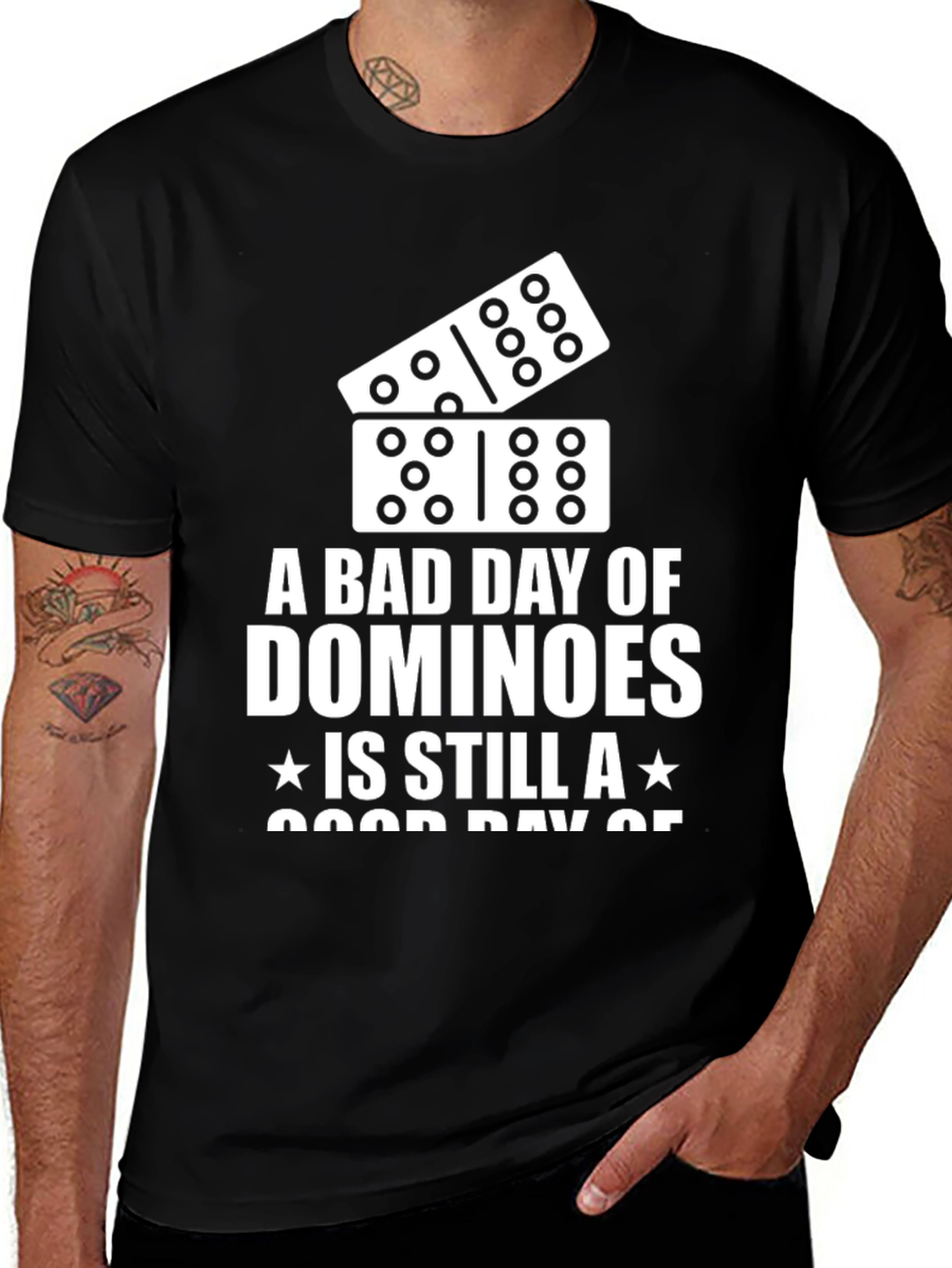 Variant 23 of Funny Dominoes Graphic T-Shirt