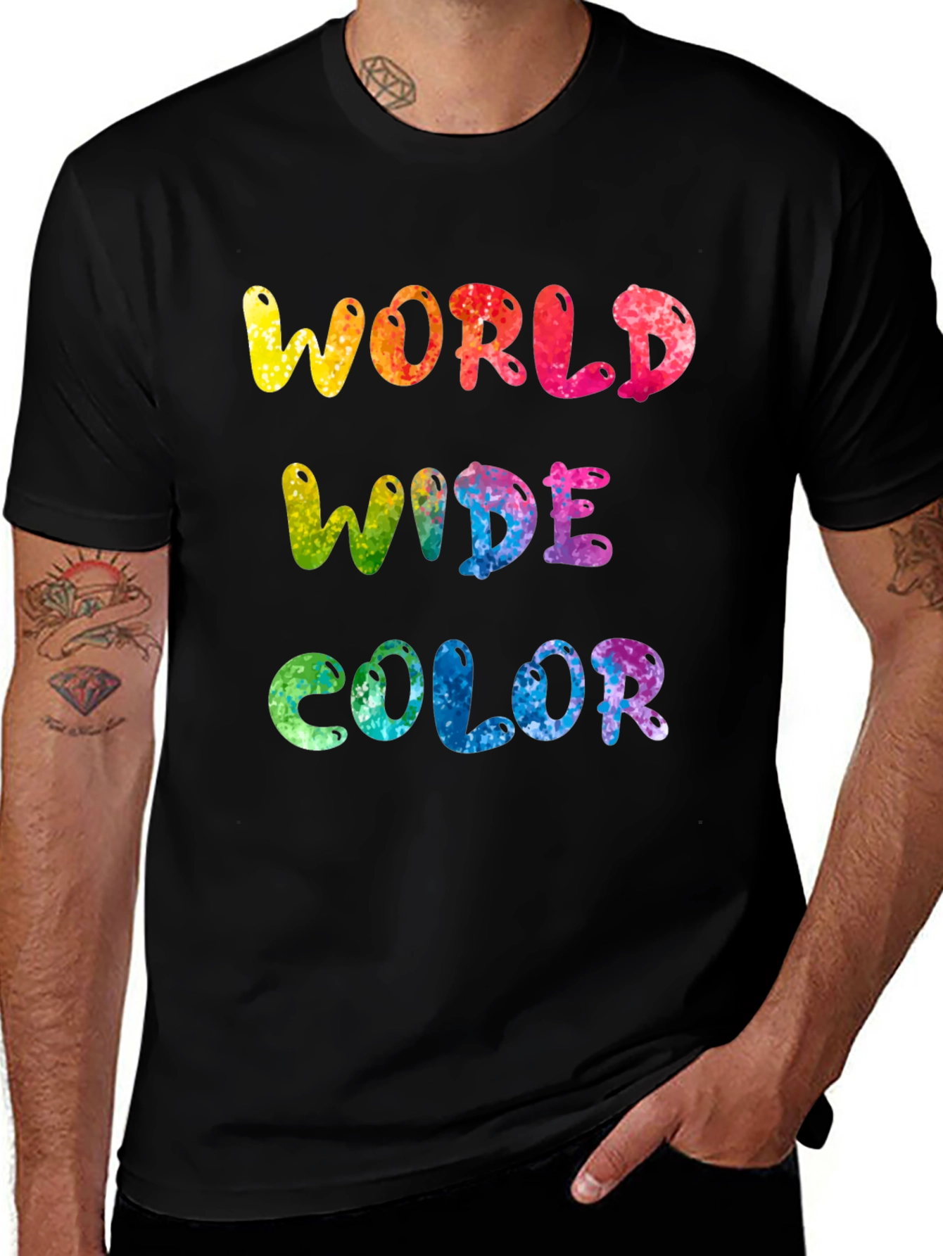 Variant 25 of Rainbow World Wide Color T-Shirt
