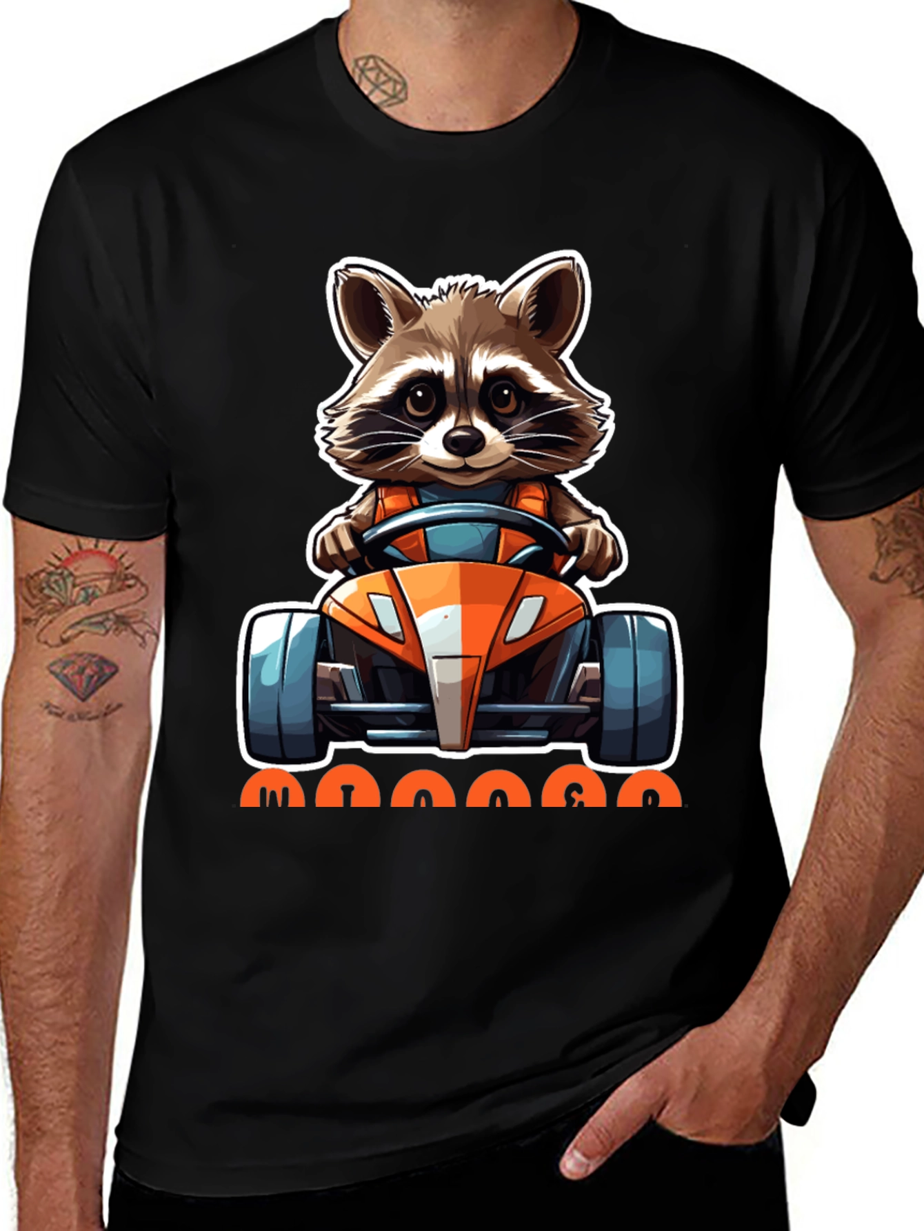 Variant 11 of Raccoon Racer T-Shirt