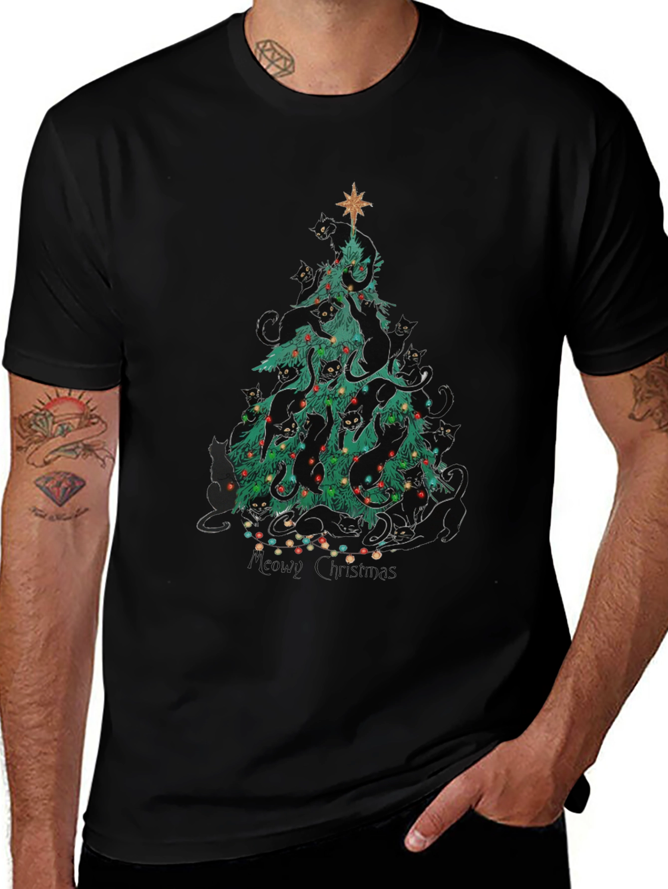 Cat Christmas Tree T-Shirt