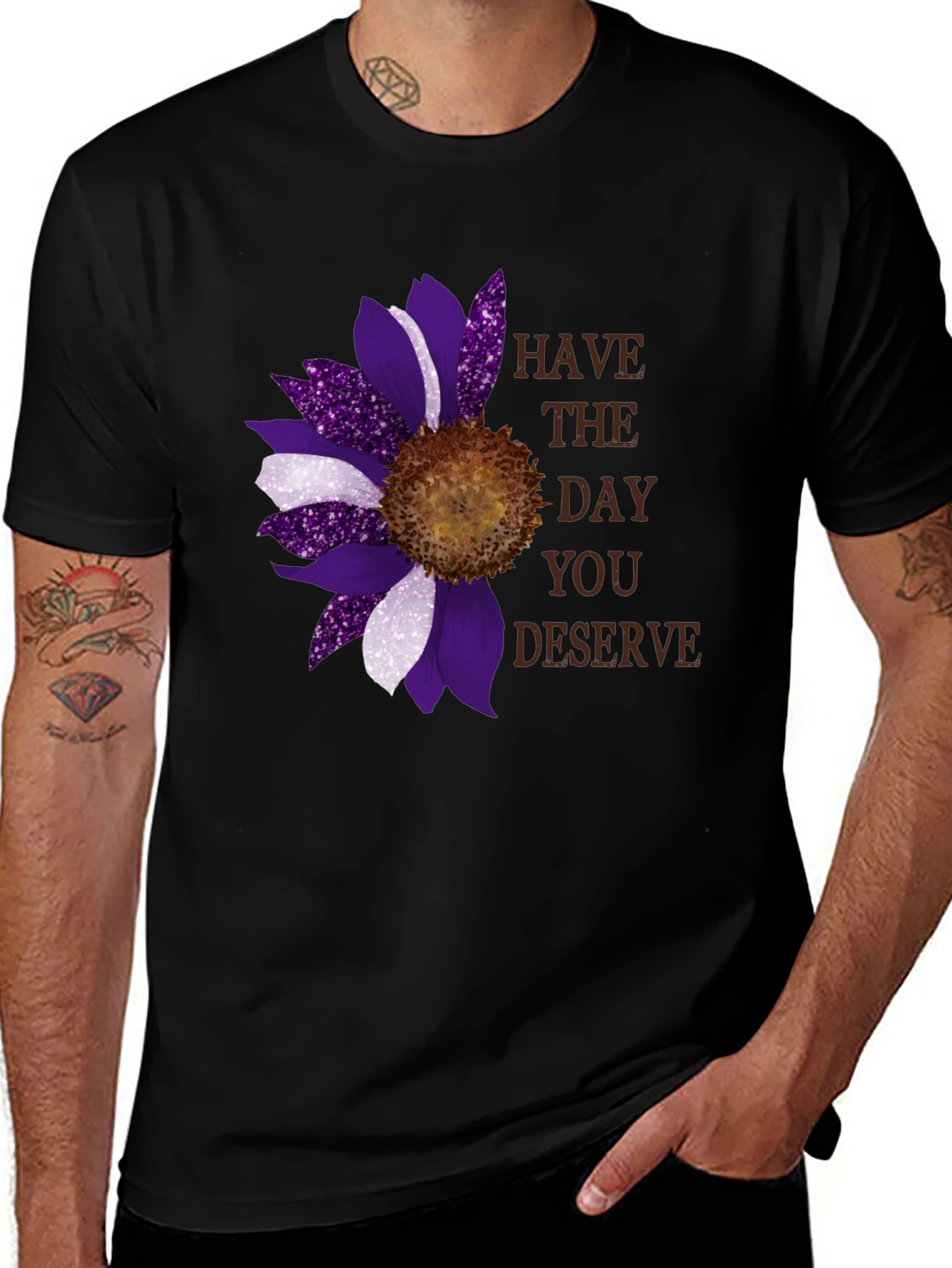 Variant 8 of Sunflower 'Have The Day You Deserve' Graphic Tee