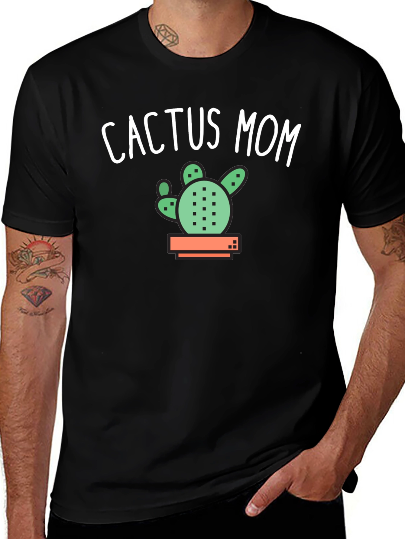 Cactus Mom Graphic Tee - Black