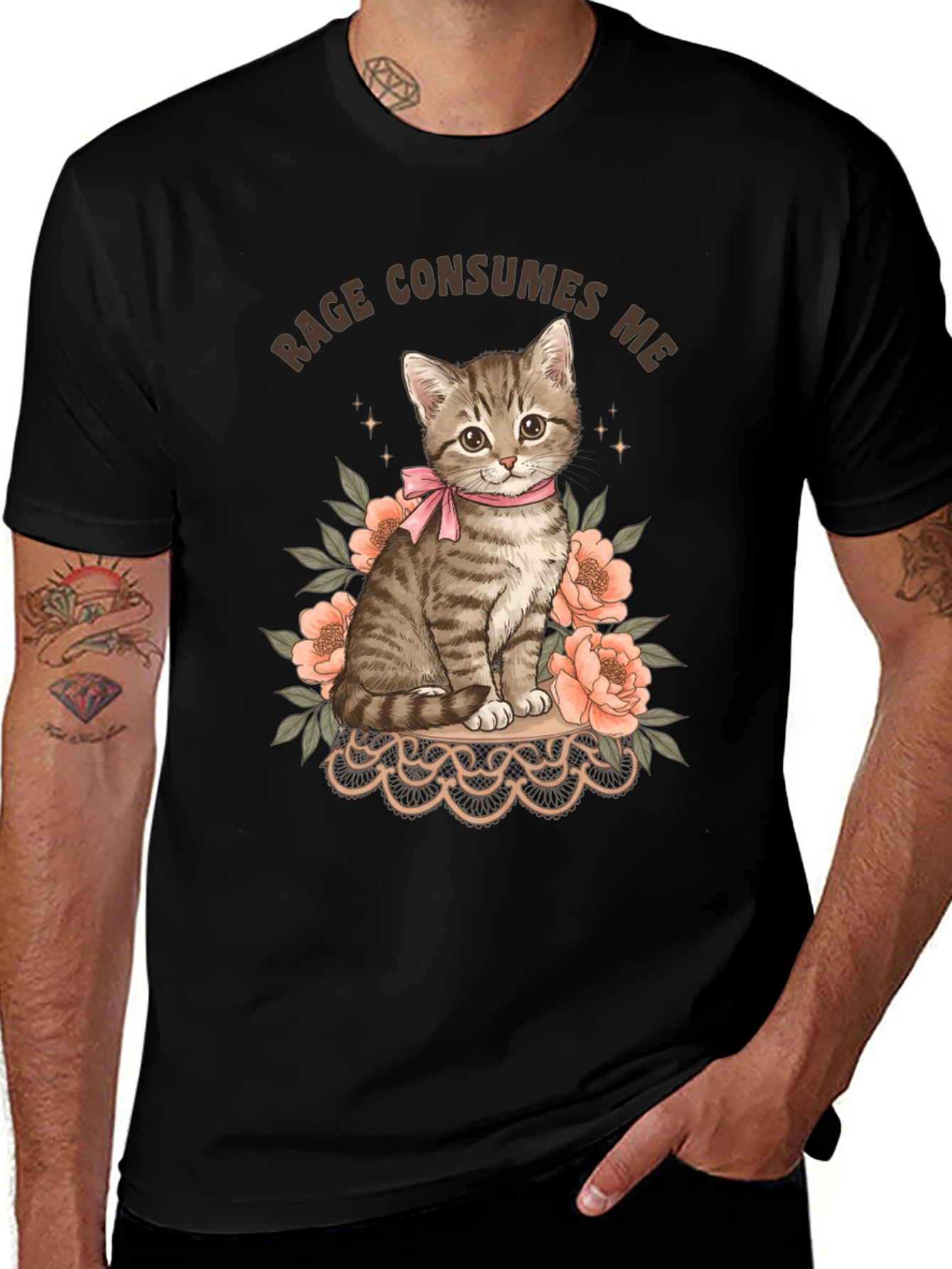 Variant 13 of Rage Consumes Me Kitten Graphic Tee