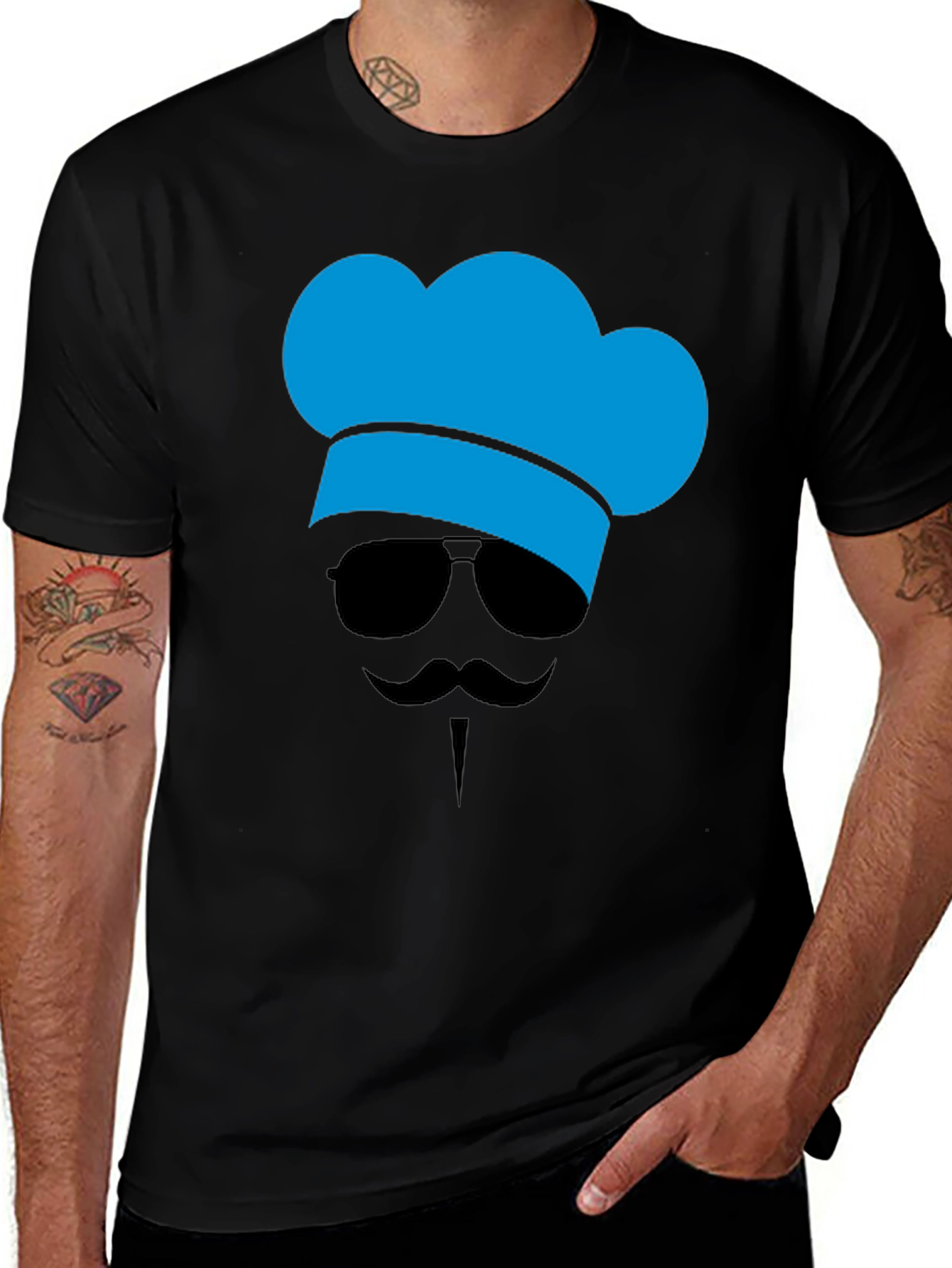 Variant 28 of Chef Hat and Shades T-Shirt