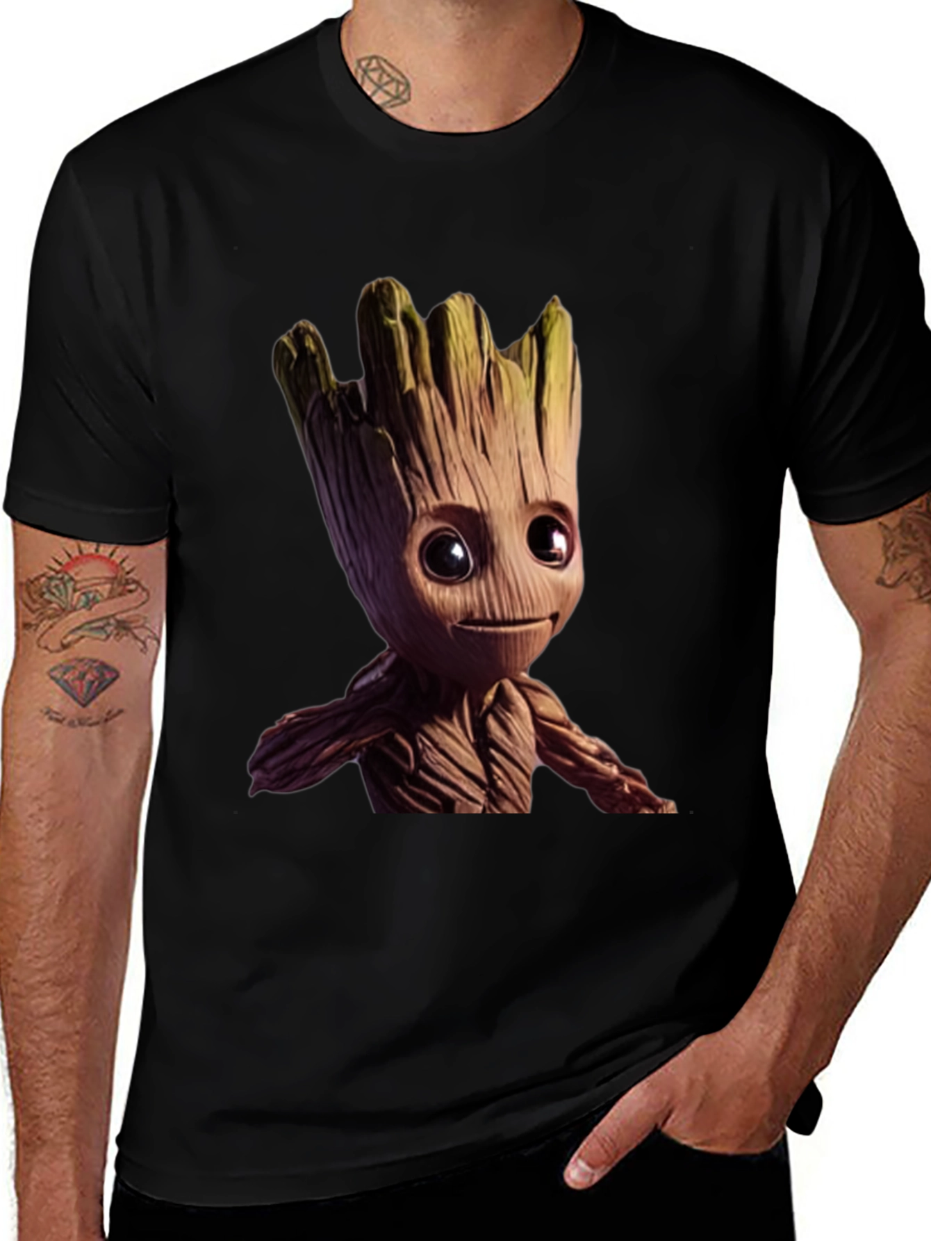 Groot Graphic T-Shirt - I Am Groot - Black Tee