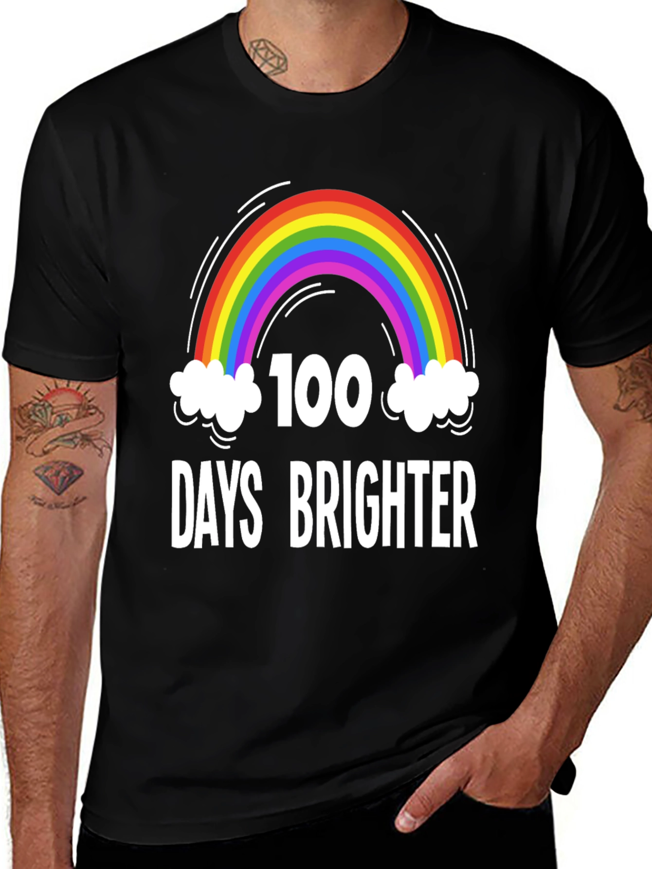 Variant 17 of 100 Days Brighter Rainbow T-Shirt