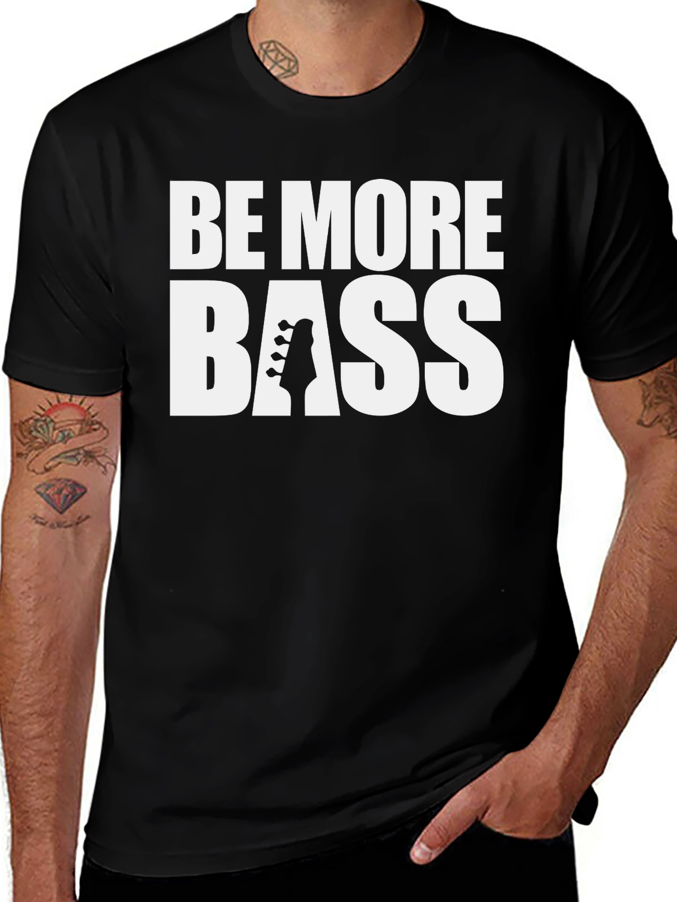 Variant 14 of Be More Bass T-Shirt | Bass Guitar Music Shirt