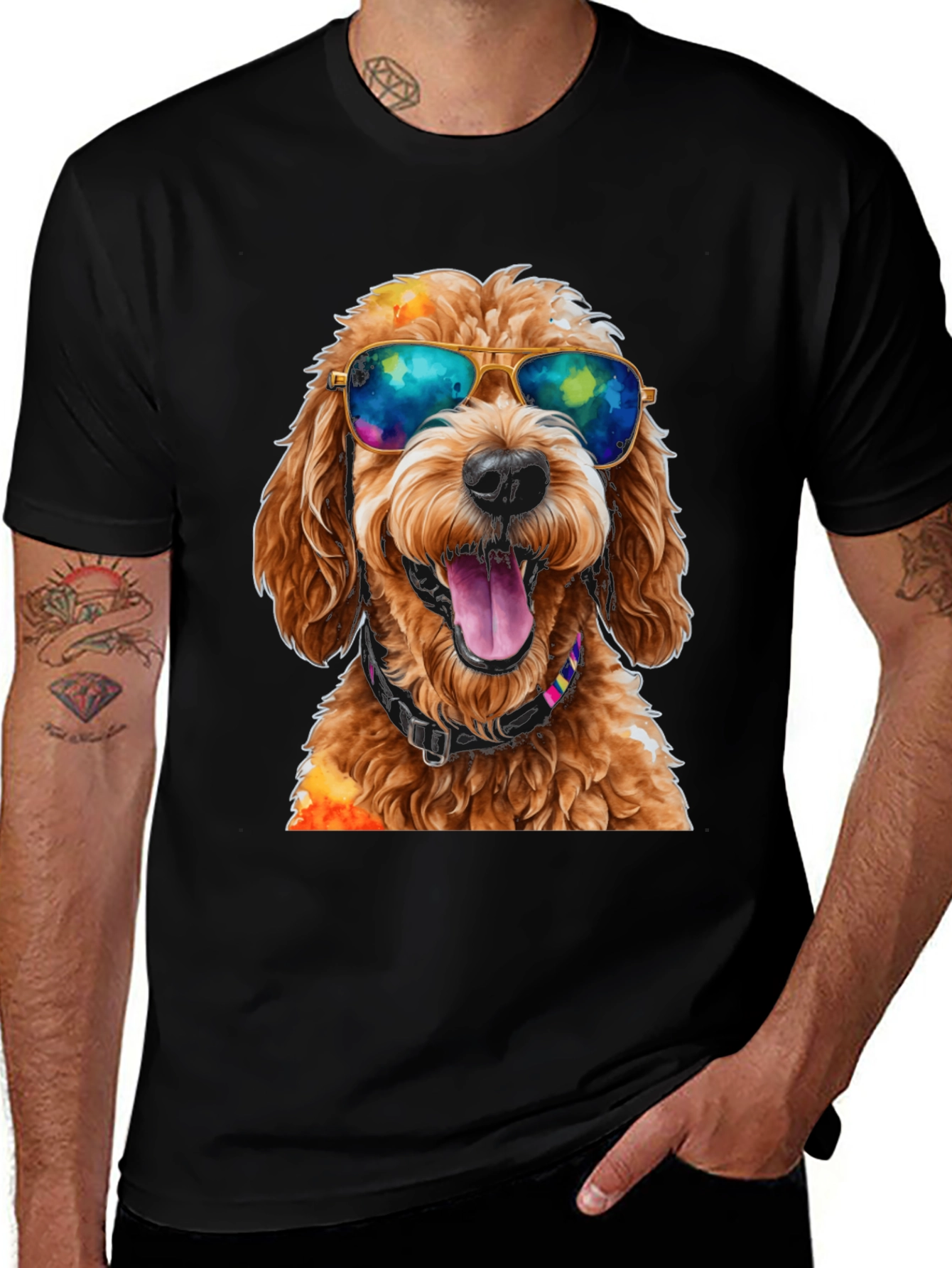 Variant 11 of Cool Dog T-Shirt - Sunglasses Pup Tee