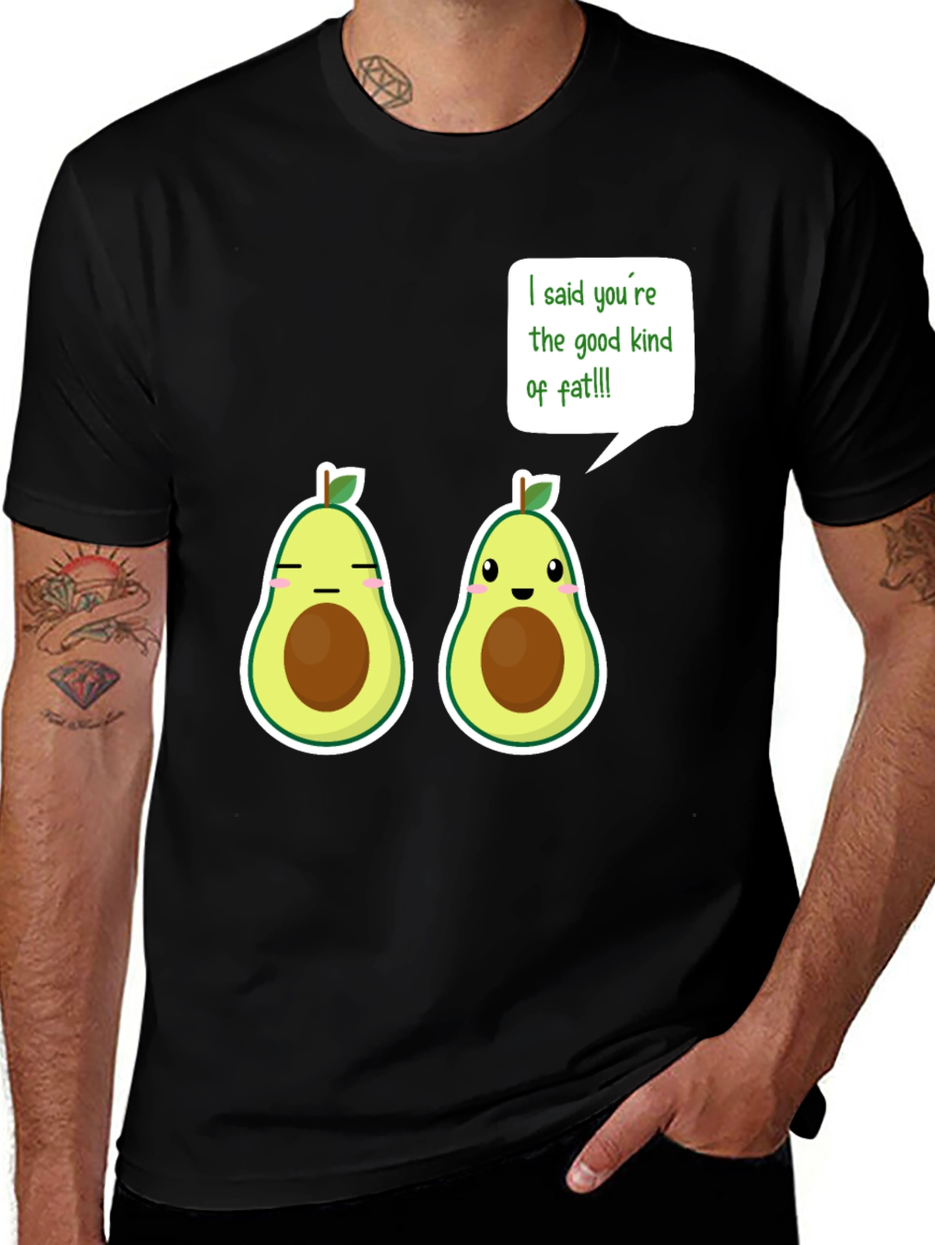 Variant 5 of Avocado T-Shirt Good Kind of Fat Cute Graphic