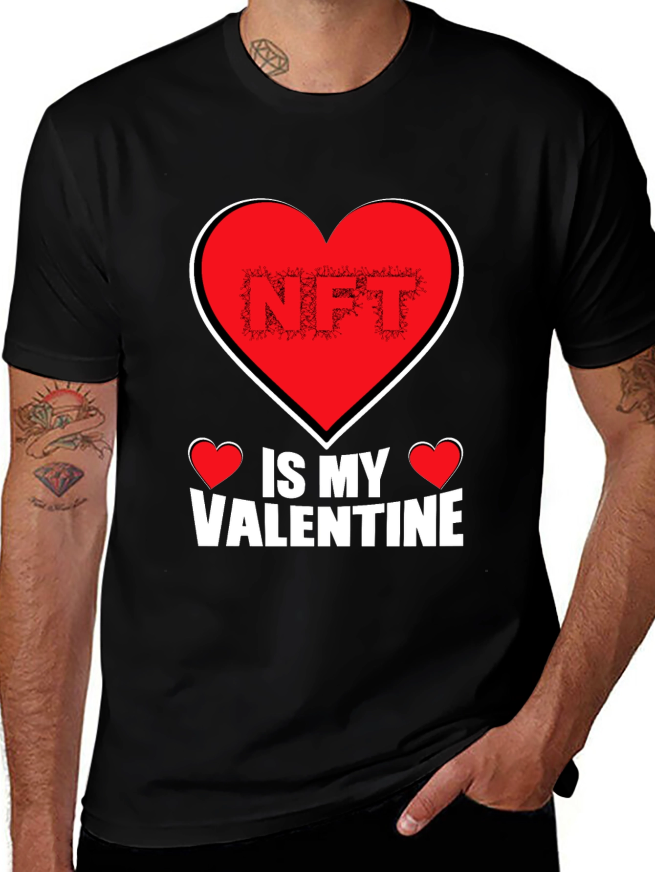 NFT Is My Valentine Black T-Shirt