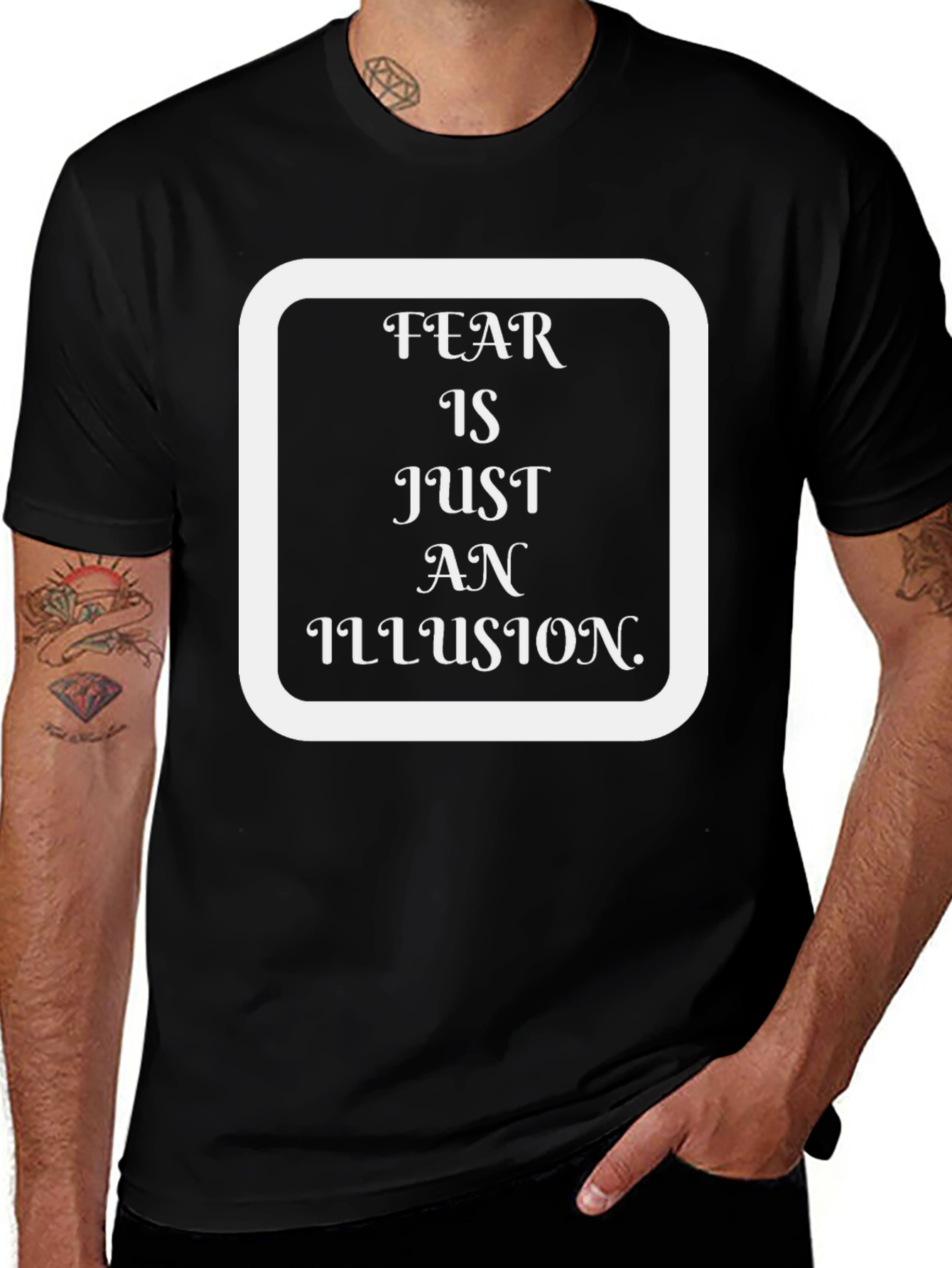Variant 27 of Fear Is Just An Illusion Black T-Shirt