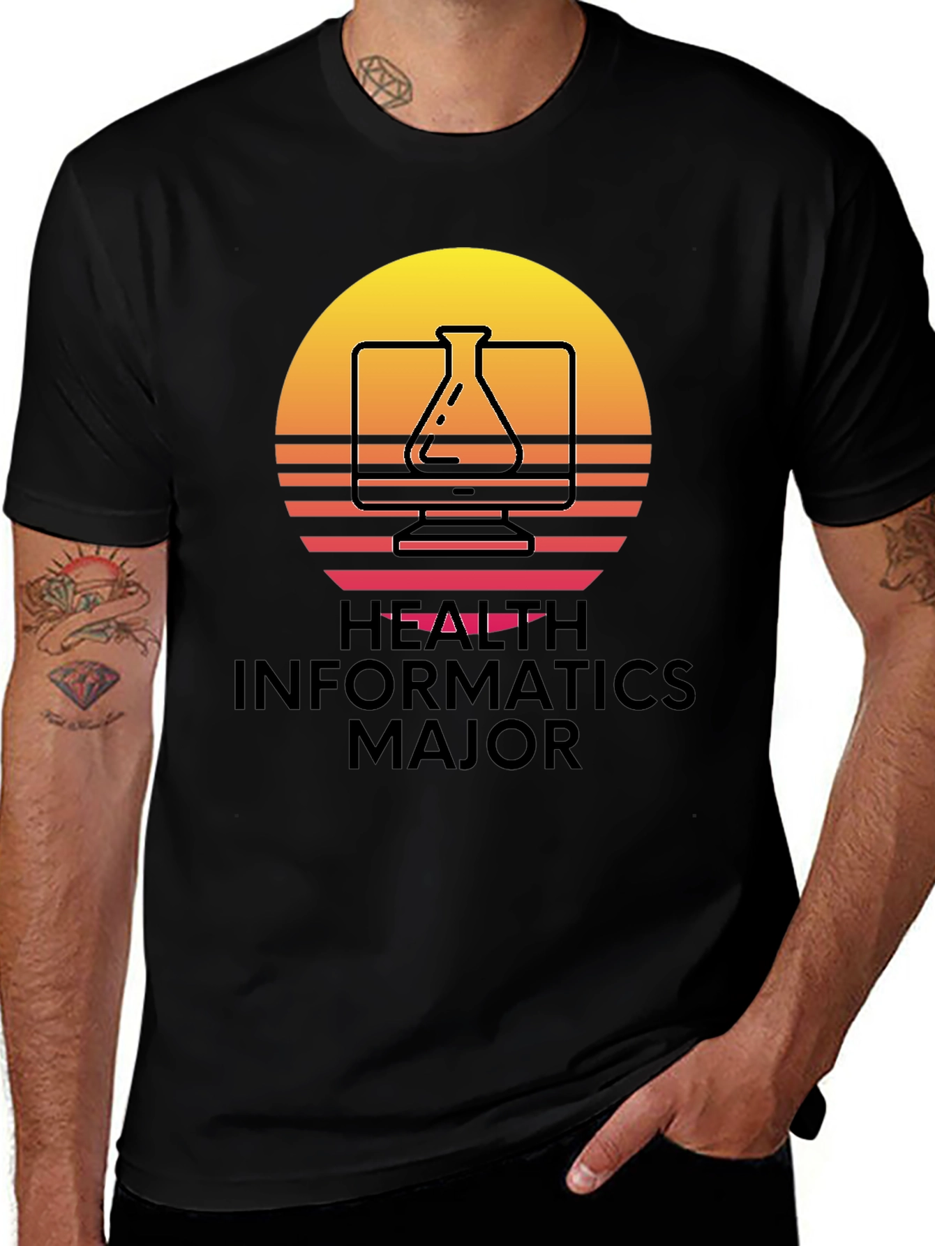 Health Informatics Major T-Shirt, Retro Design
