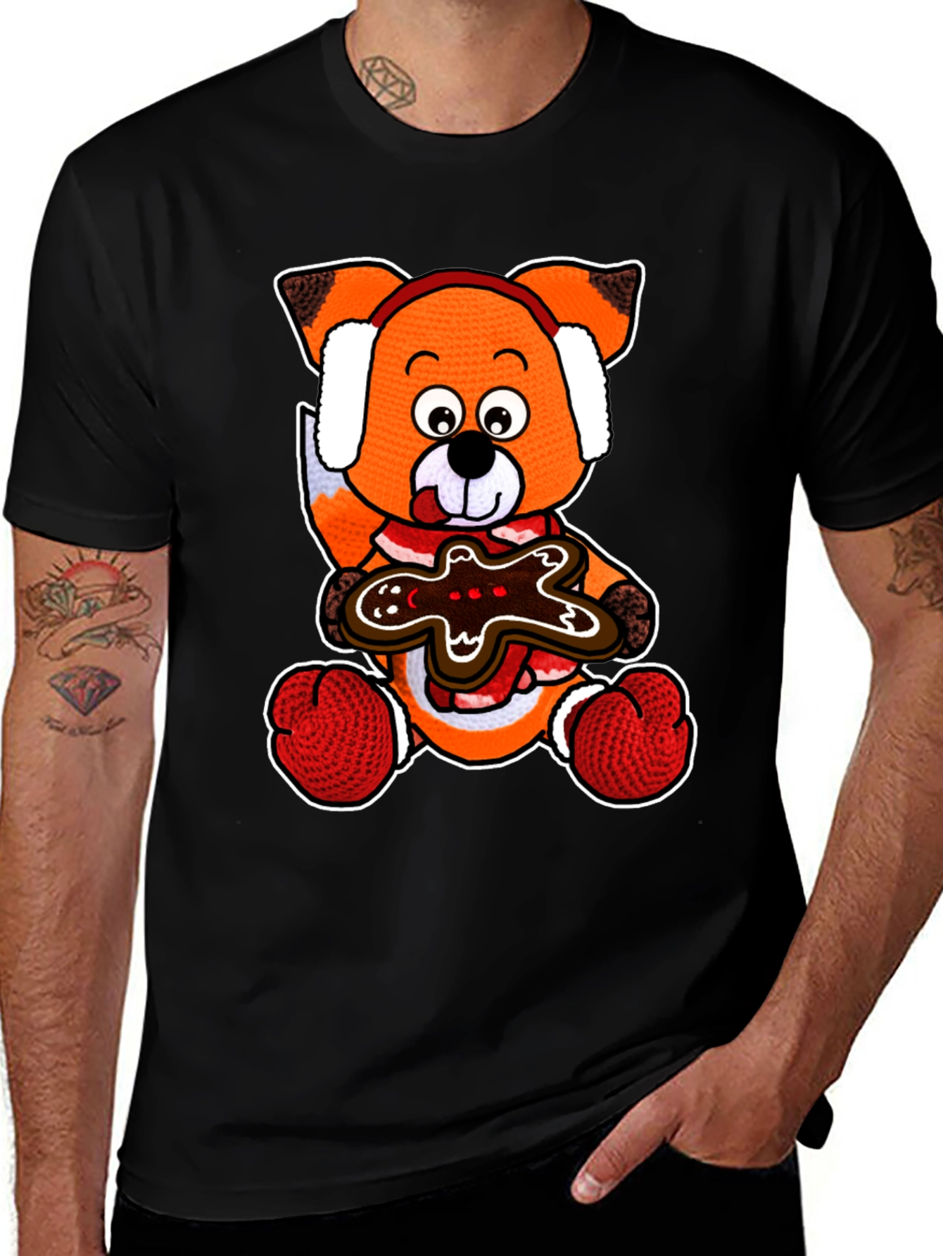 Variant 23 of Festive Fox & Gingerbread T-Shirt