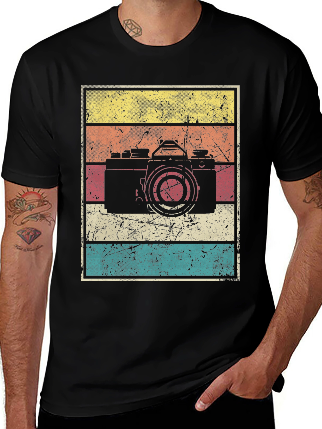 Variant 15 of Retro Camera Graphic Tee - Vintage Style