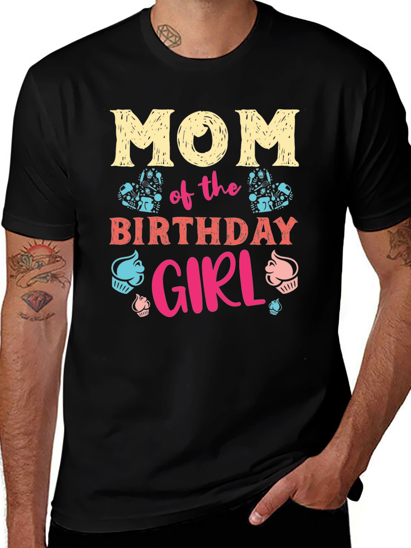 Variant 19 of Mom of the Birthday Girl Graphic Tee