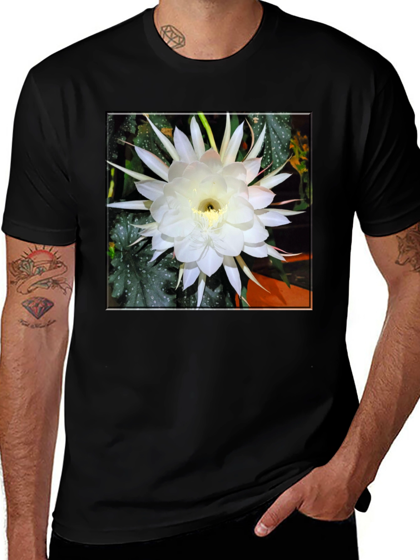 Variant 24 of Night Blooming Cereus Flower Graphic T-Shirt