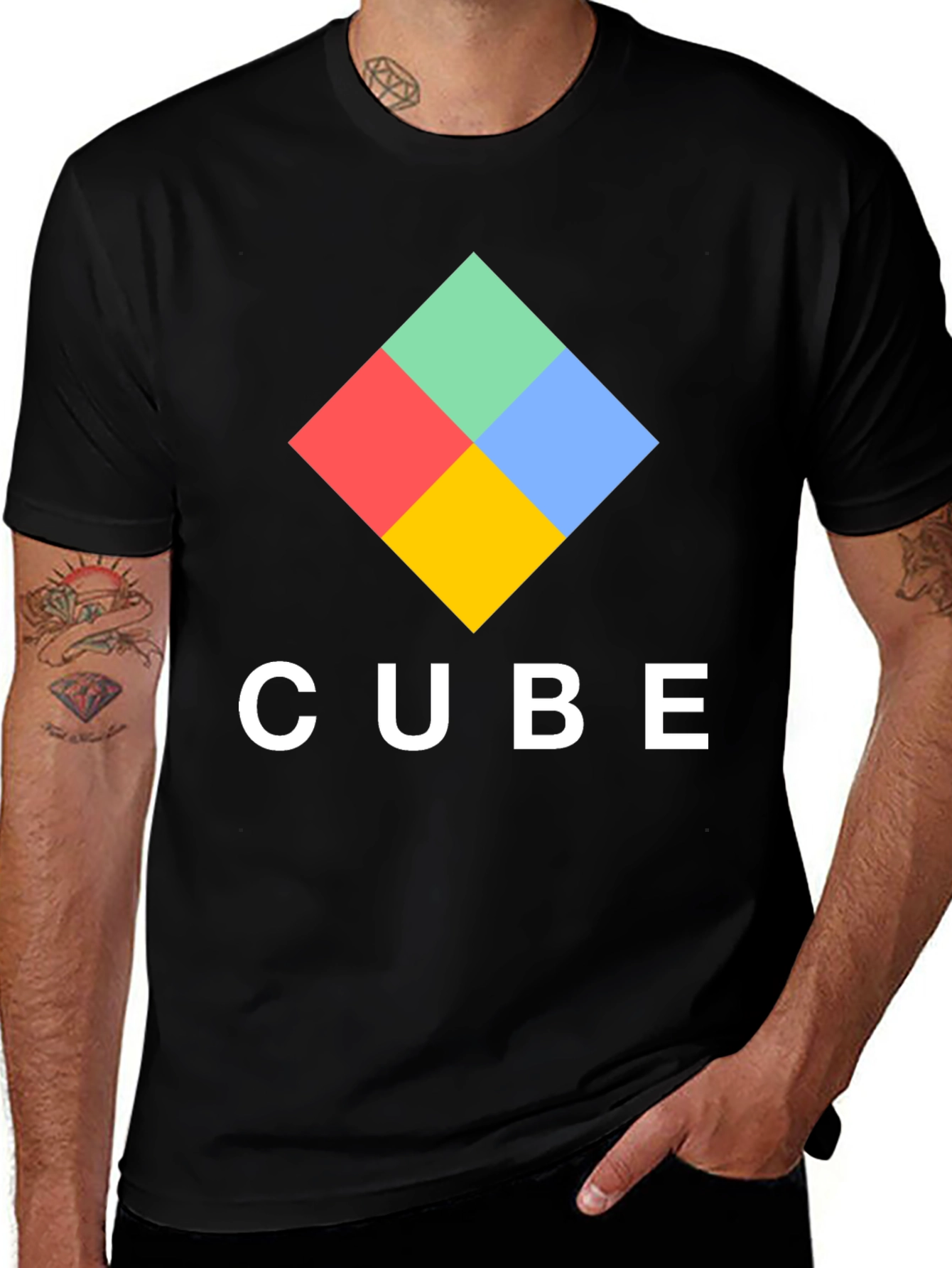 Variant 4 of Geometric Cube T-Shirt