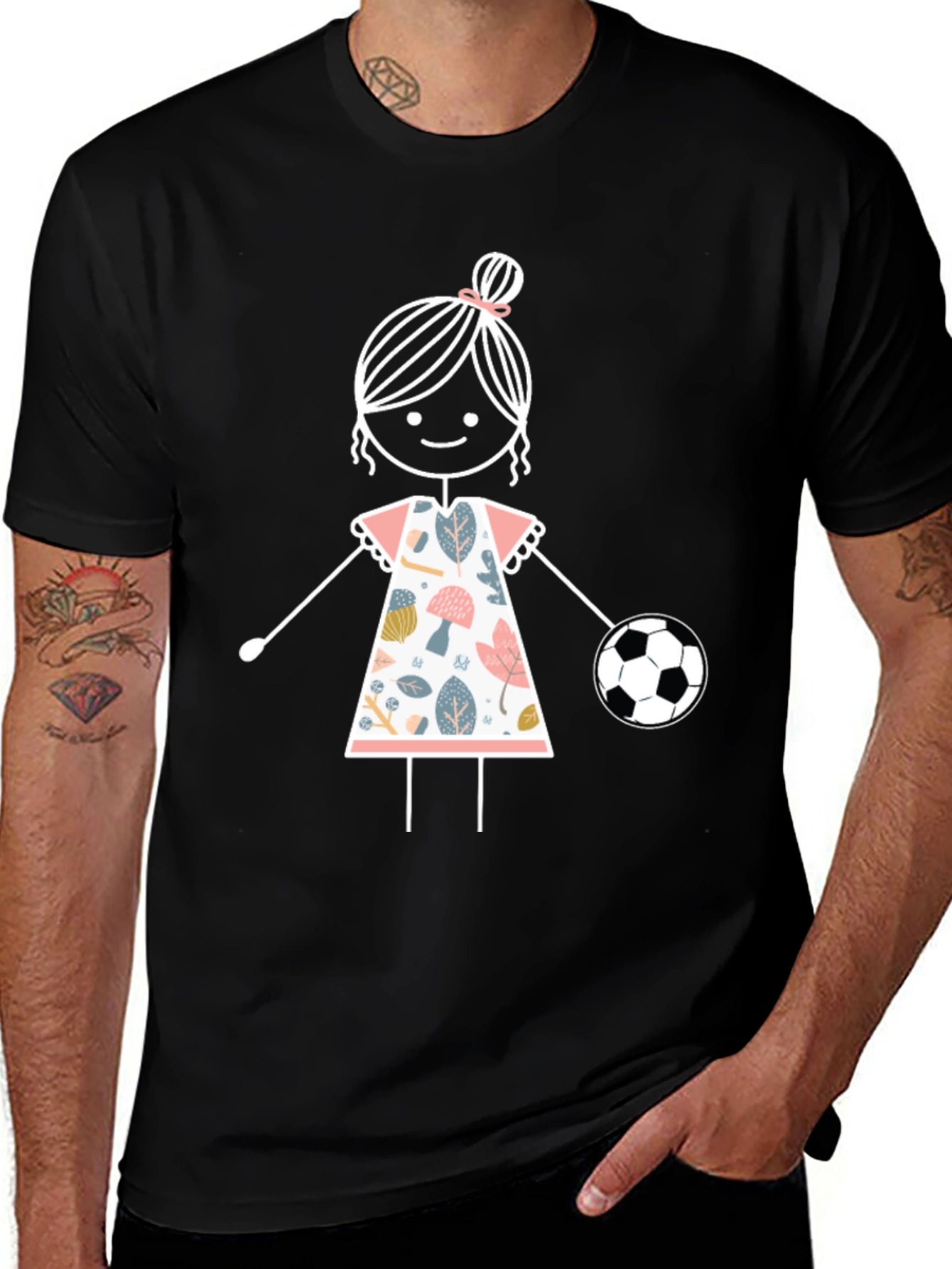 Variant 12 of Cute Girl Soccer Tee - Stylish Player Shirt