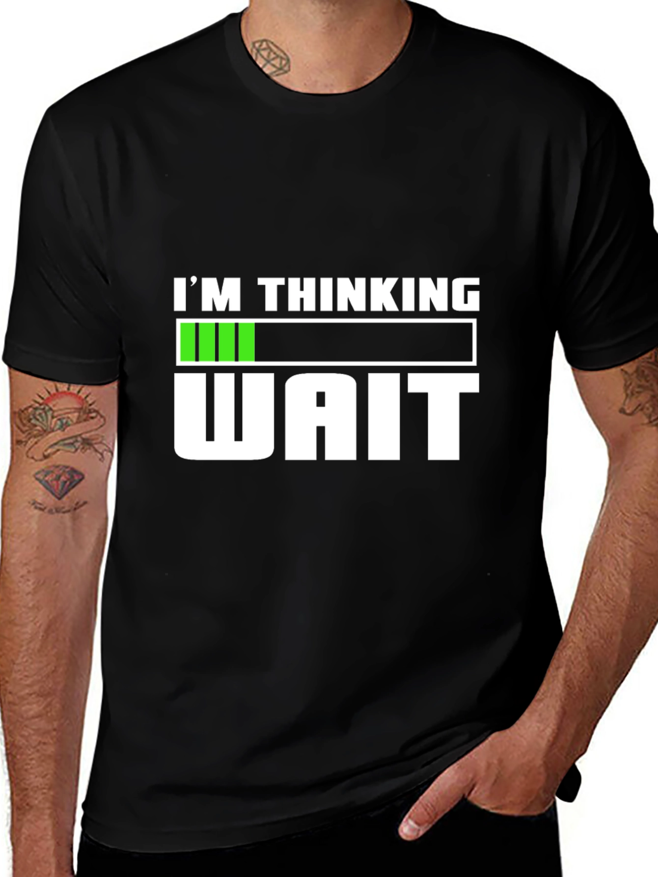 Variant 13 of I'm Thinking Wait T-Shirt Funny Sarcastic Tee