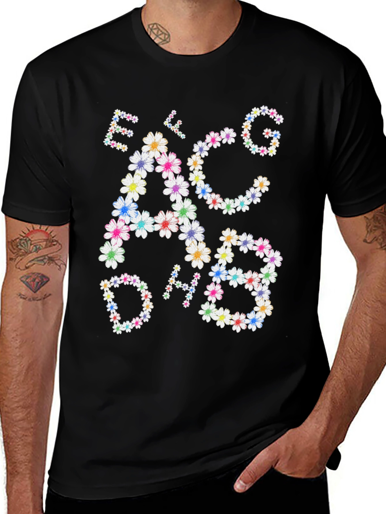 Variant 21 of Floral Music Notes T-Shirt - Band Tee