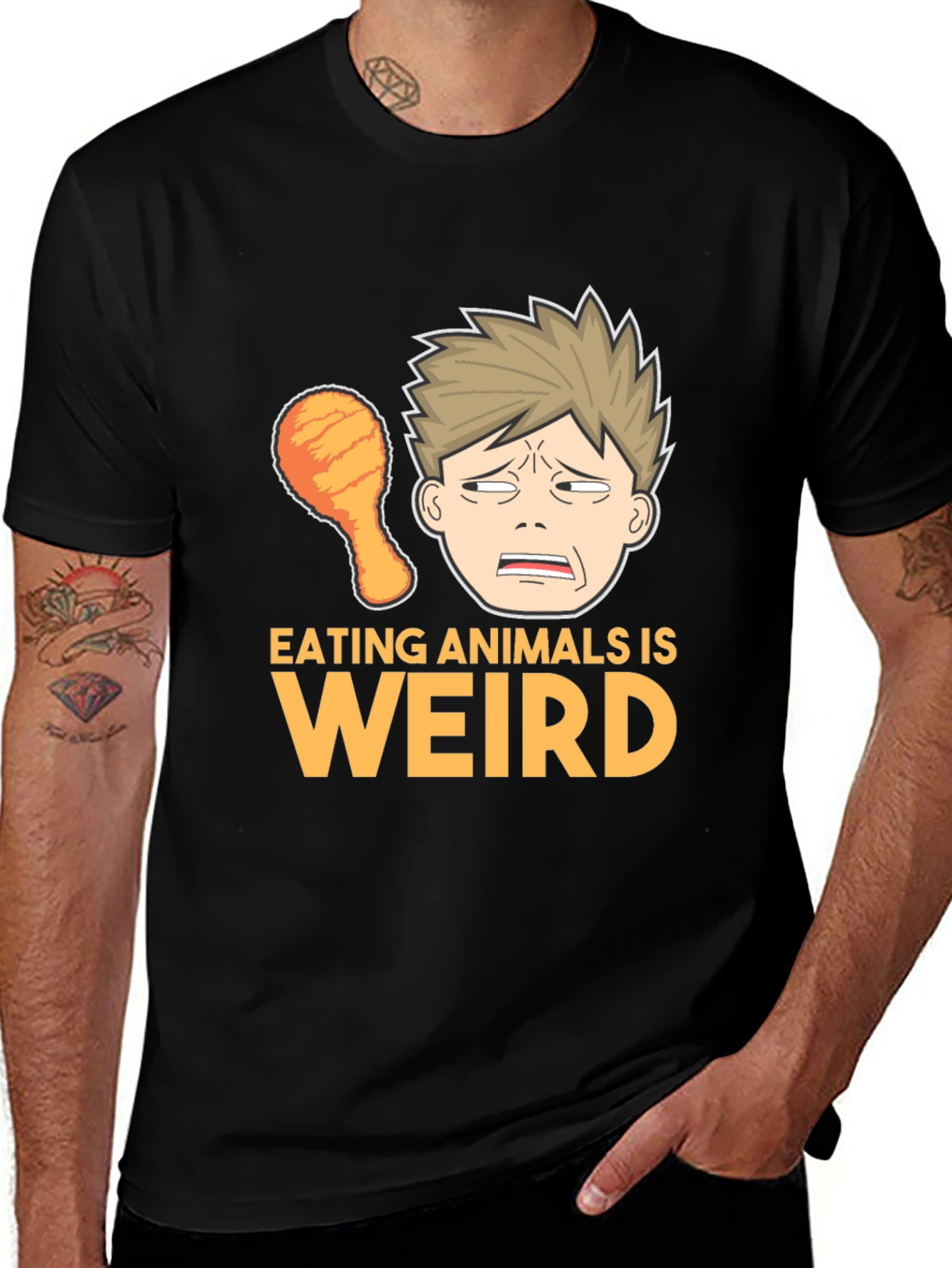 Variant 19 of Eating Animals is Weird T-Shirt