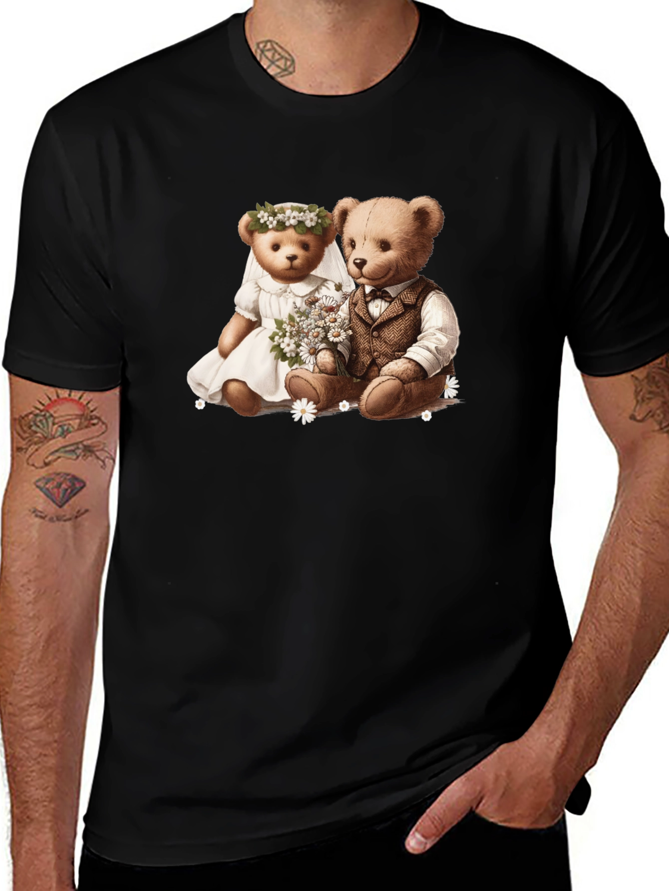 Variant 30 of Teddy Bear Wedding T-Shirt