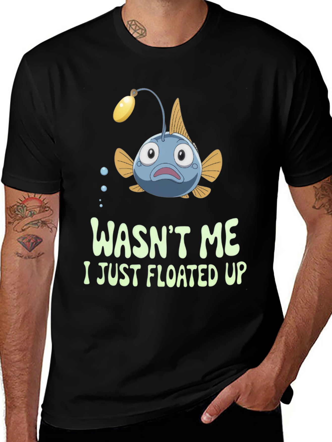 Variant 8 of Funny Anglerfish T-Shirt - Wasn't Me