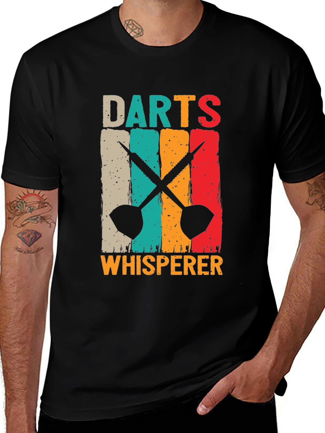 Variant 8 of Darts Whisperer Graphic Tee - Black