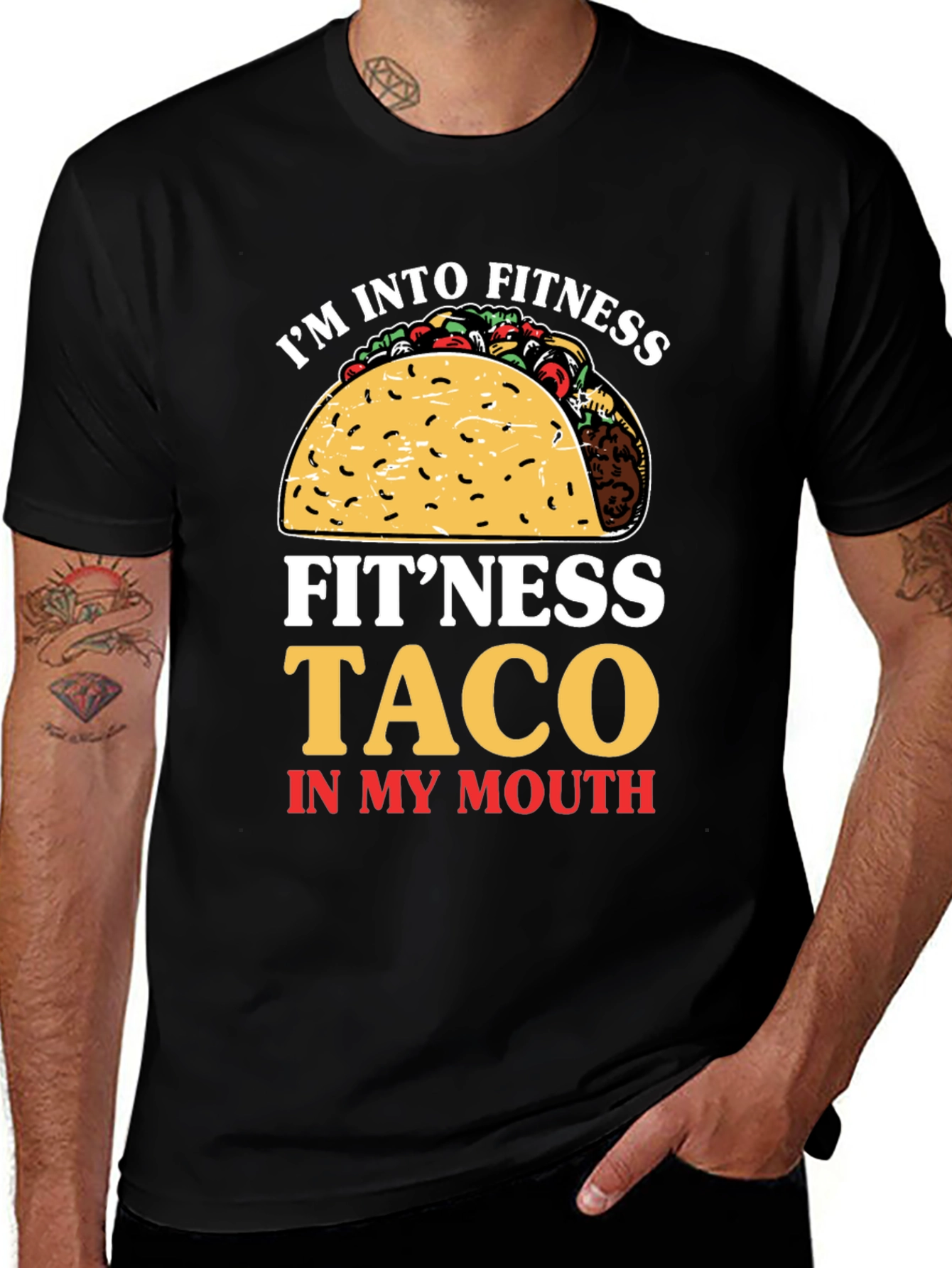 Variant 26 of Fitness Taco Graphic Tee - Humorous Workout Shirt