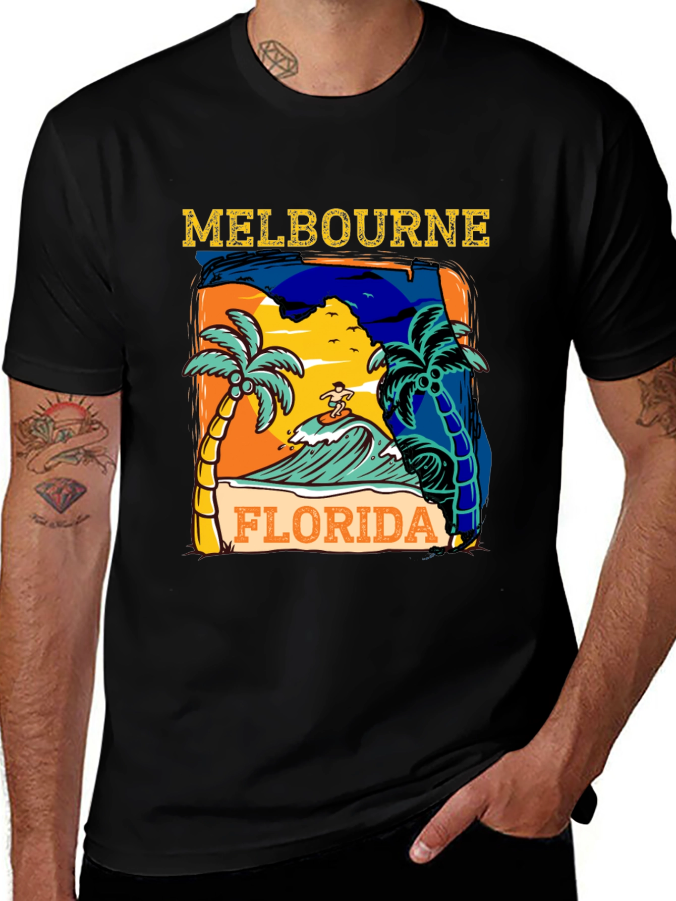 Melbourne Florida Surf Graphic T-Shirt