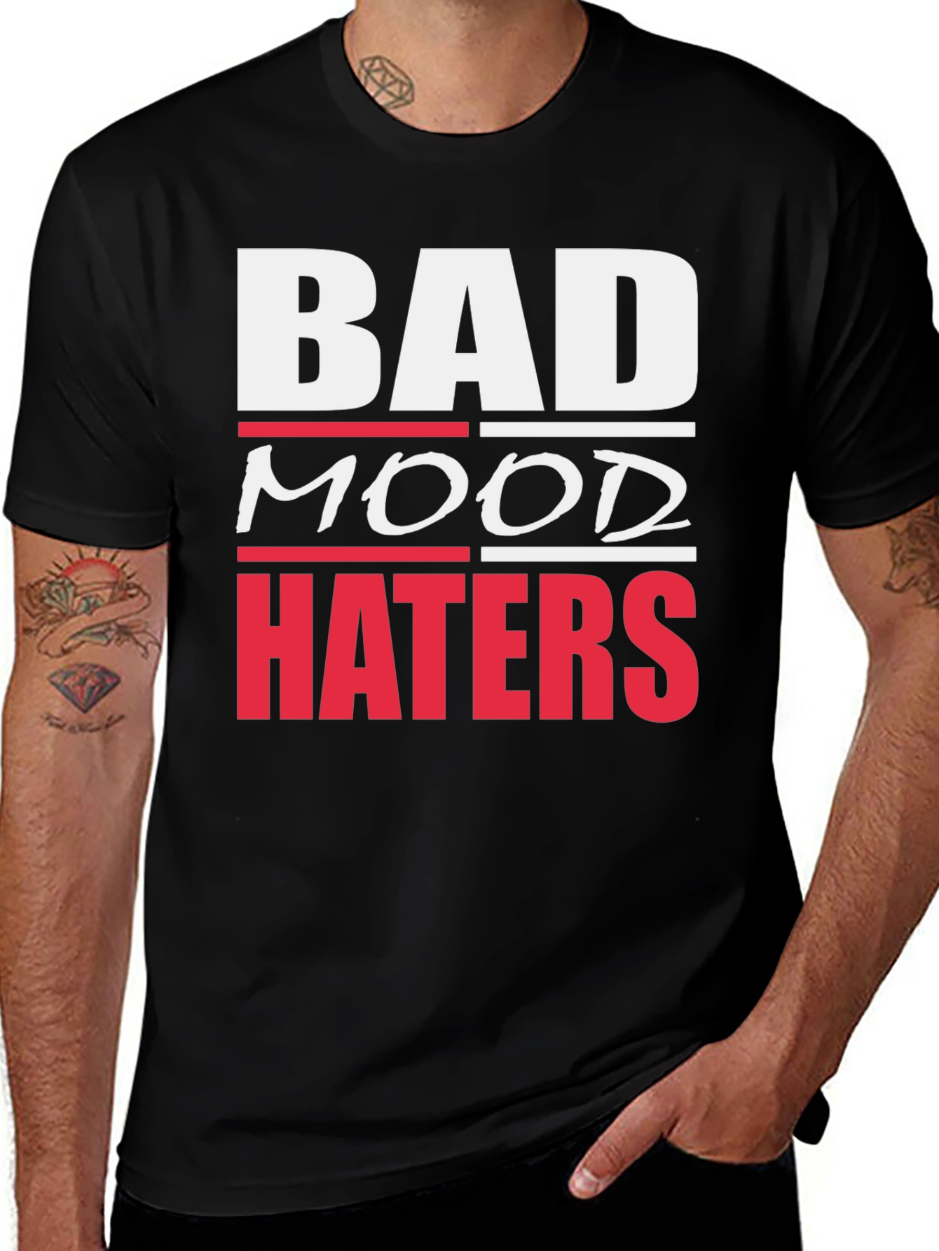 Variant 20 of Bad Mood Haters Graphic T-Shirt - Black