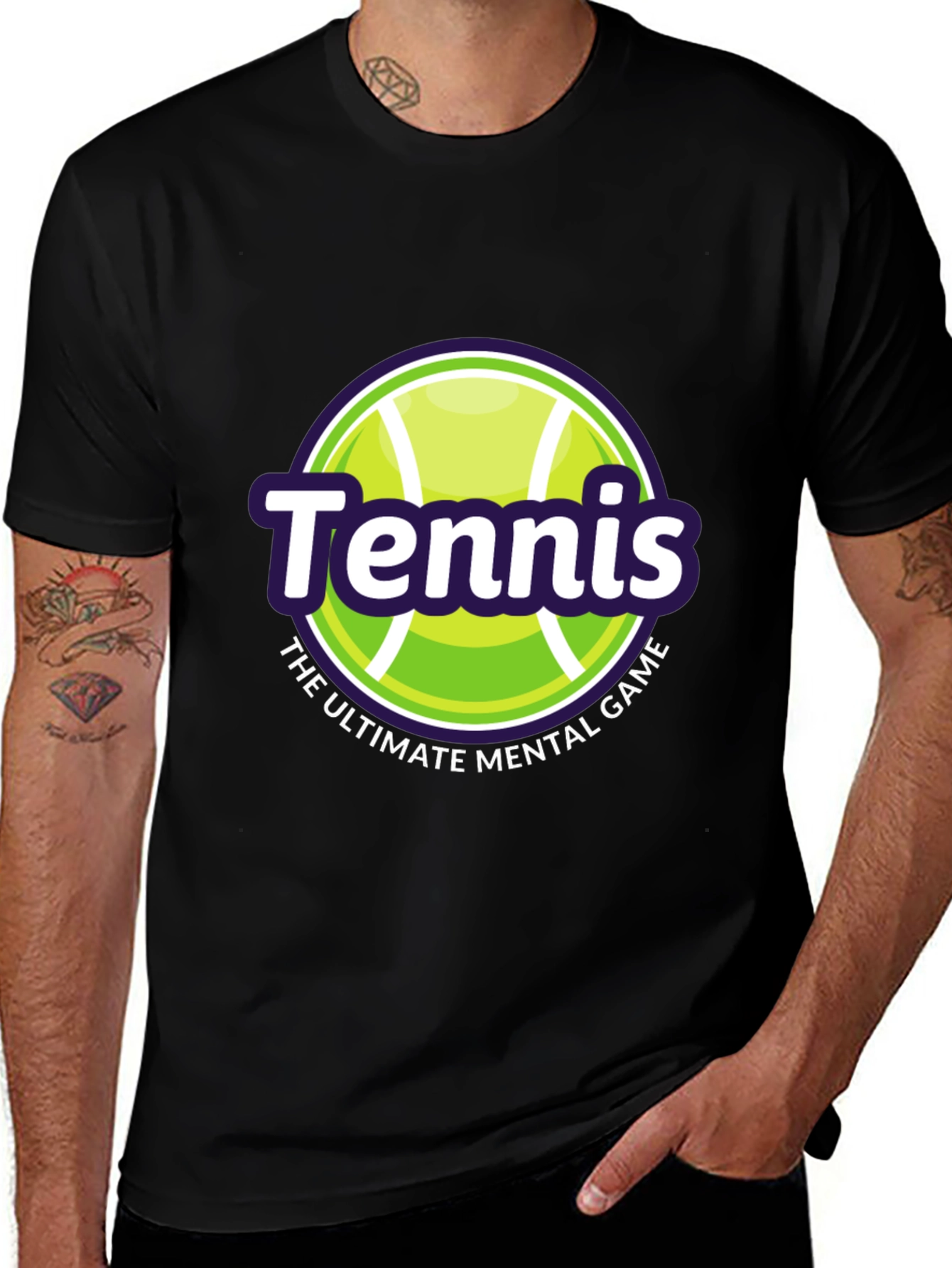 Variant 2 of Tennis: The Ultimate Mental Game Black T-Shirt