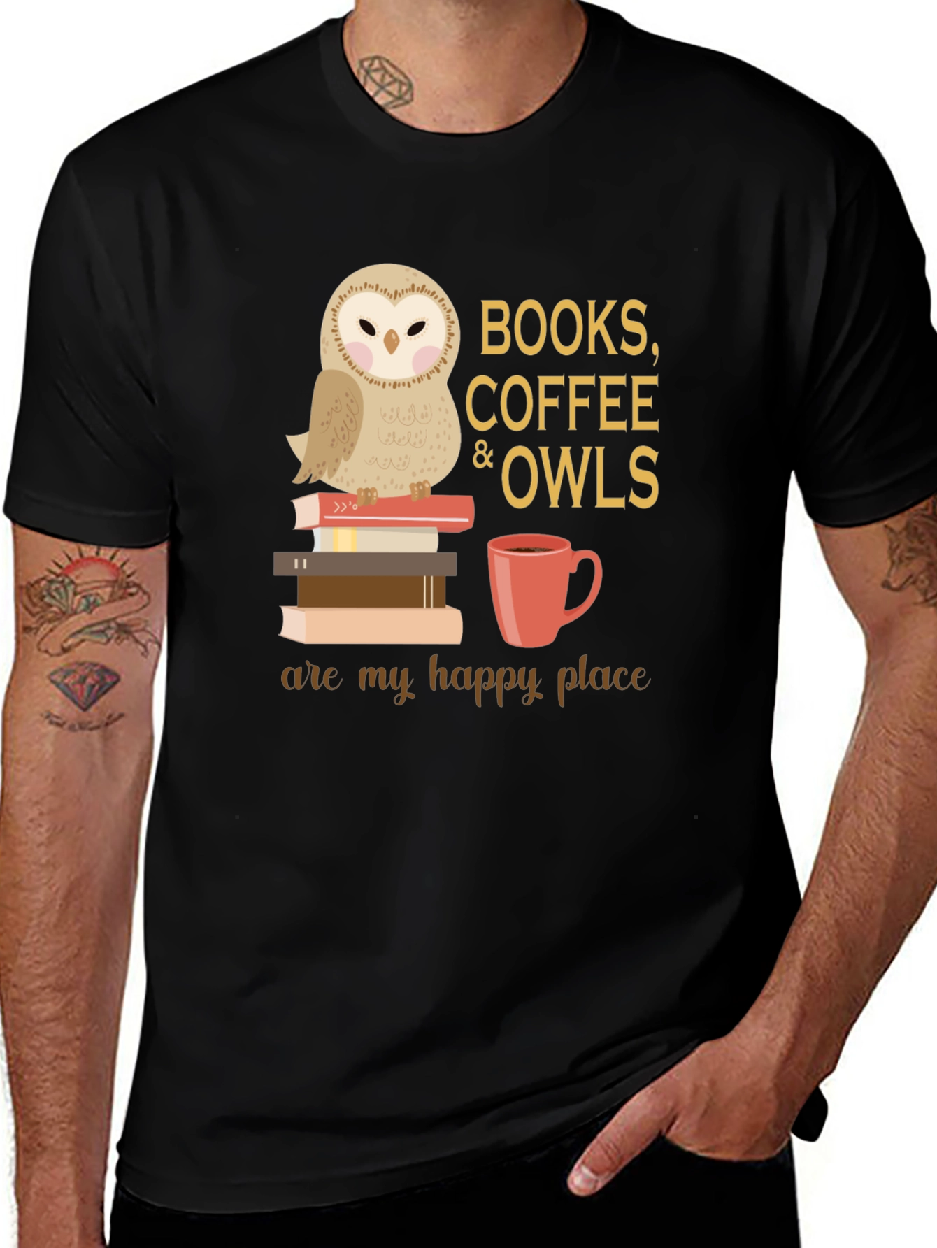Variant 4 of Books Coffee Owls T-Shirt