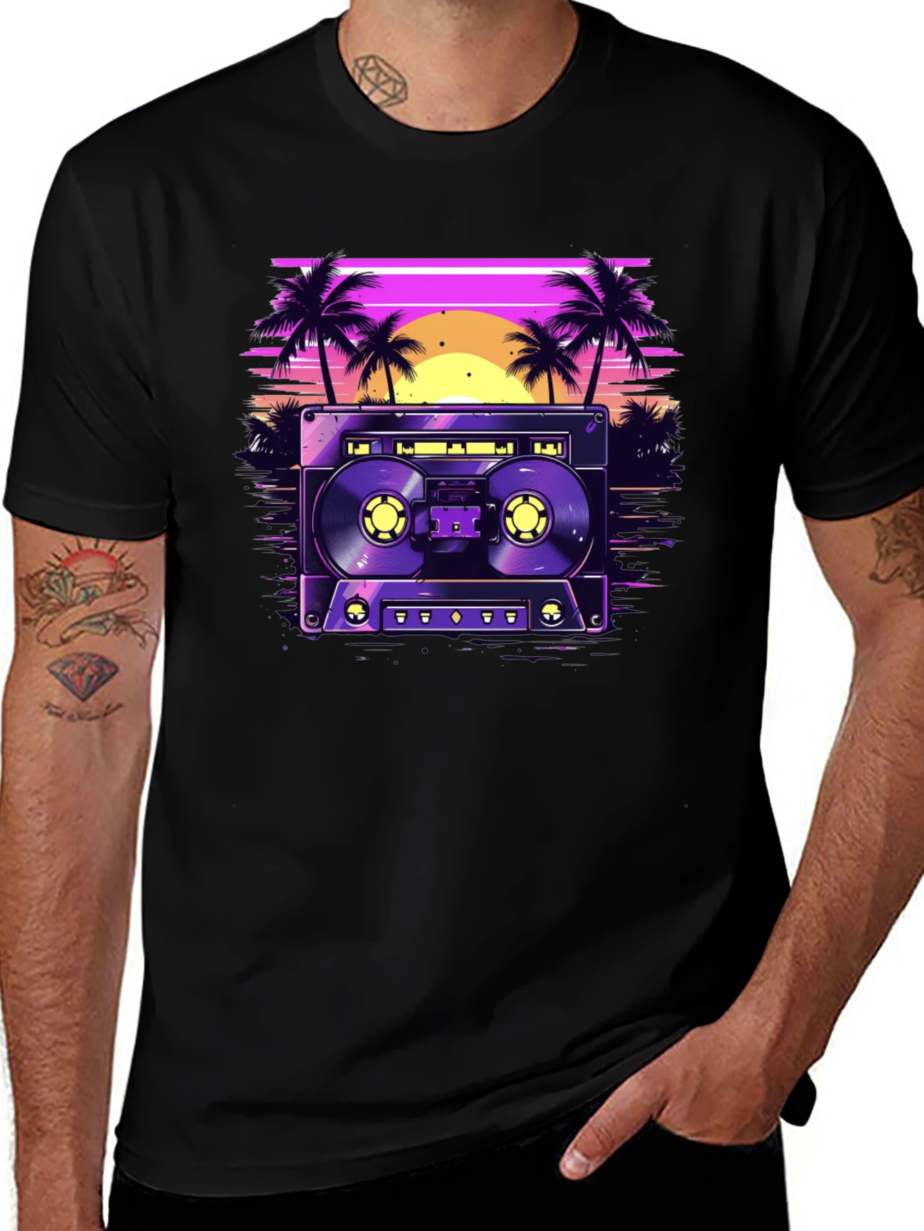 Retro Cassette Beach T-Shirt